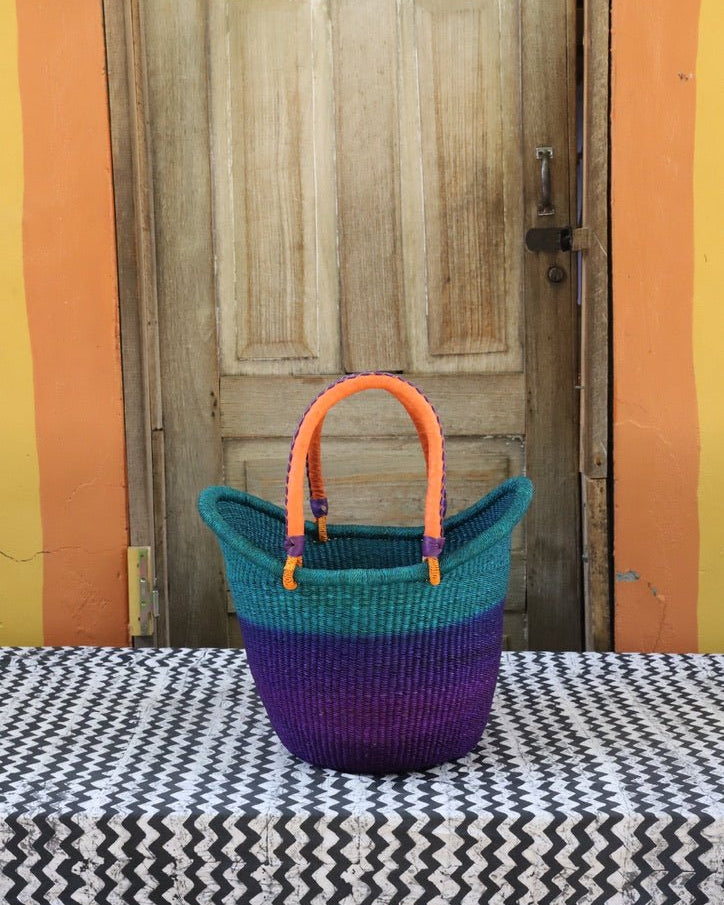 Nyariga Dip - dyed Basket (Large) - The Baba Tree Basket Company