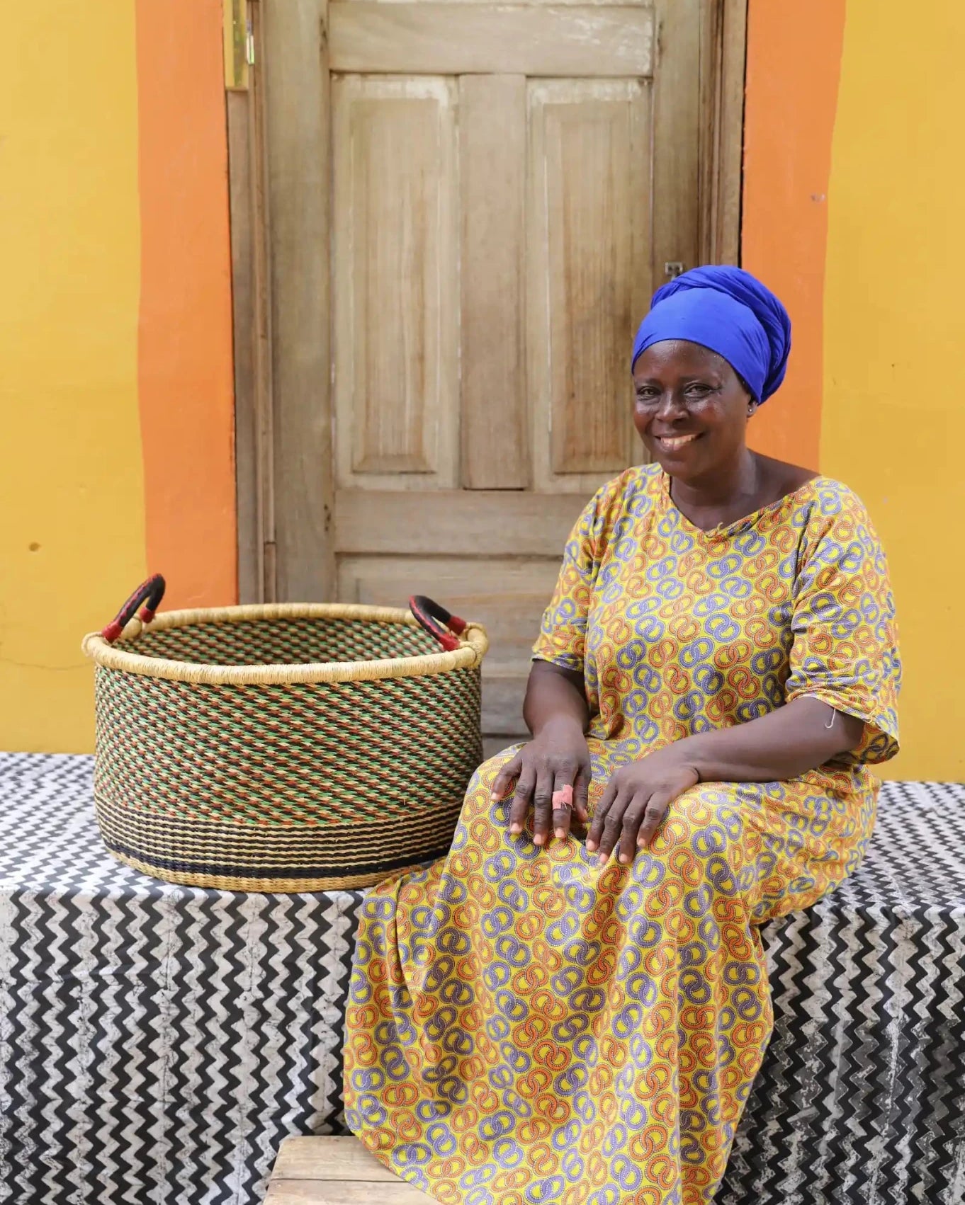 Woven Tub (Large) handwoven in Ghana