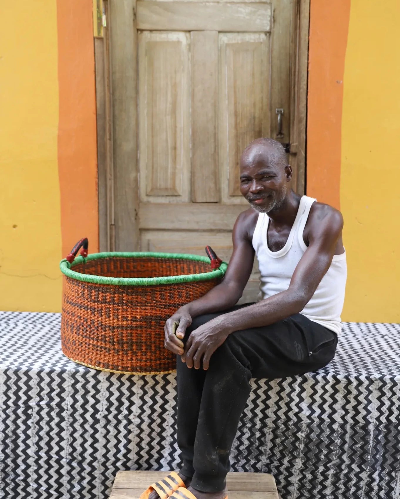 Woven Tub (Large) handwoven in Ghana