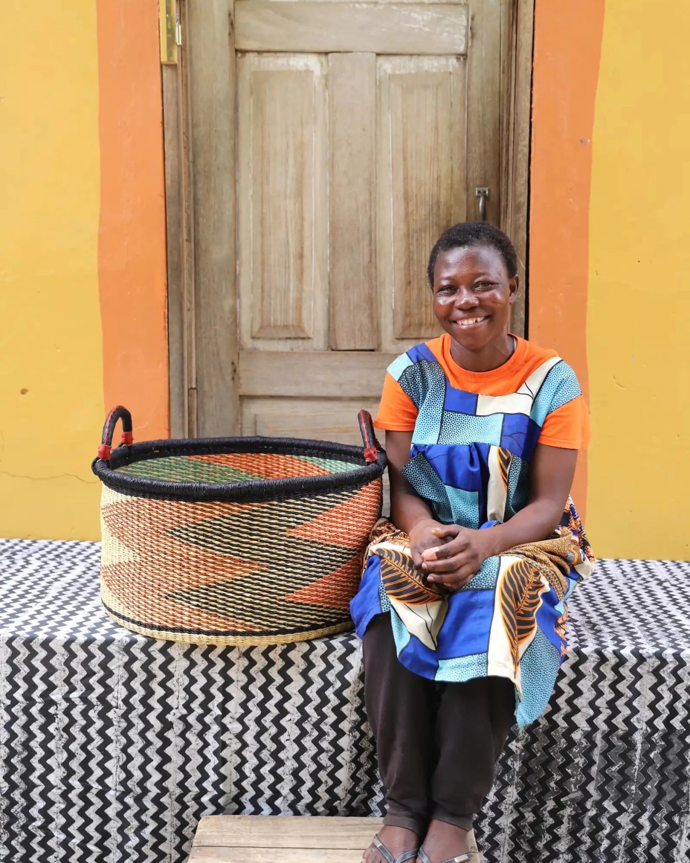 Woven Tub (Large) handwoven in Ghana