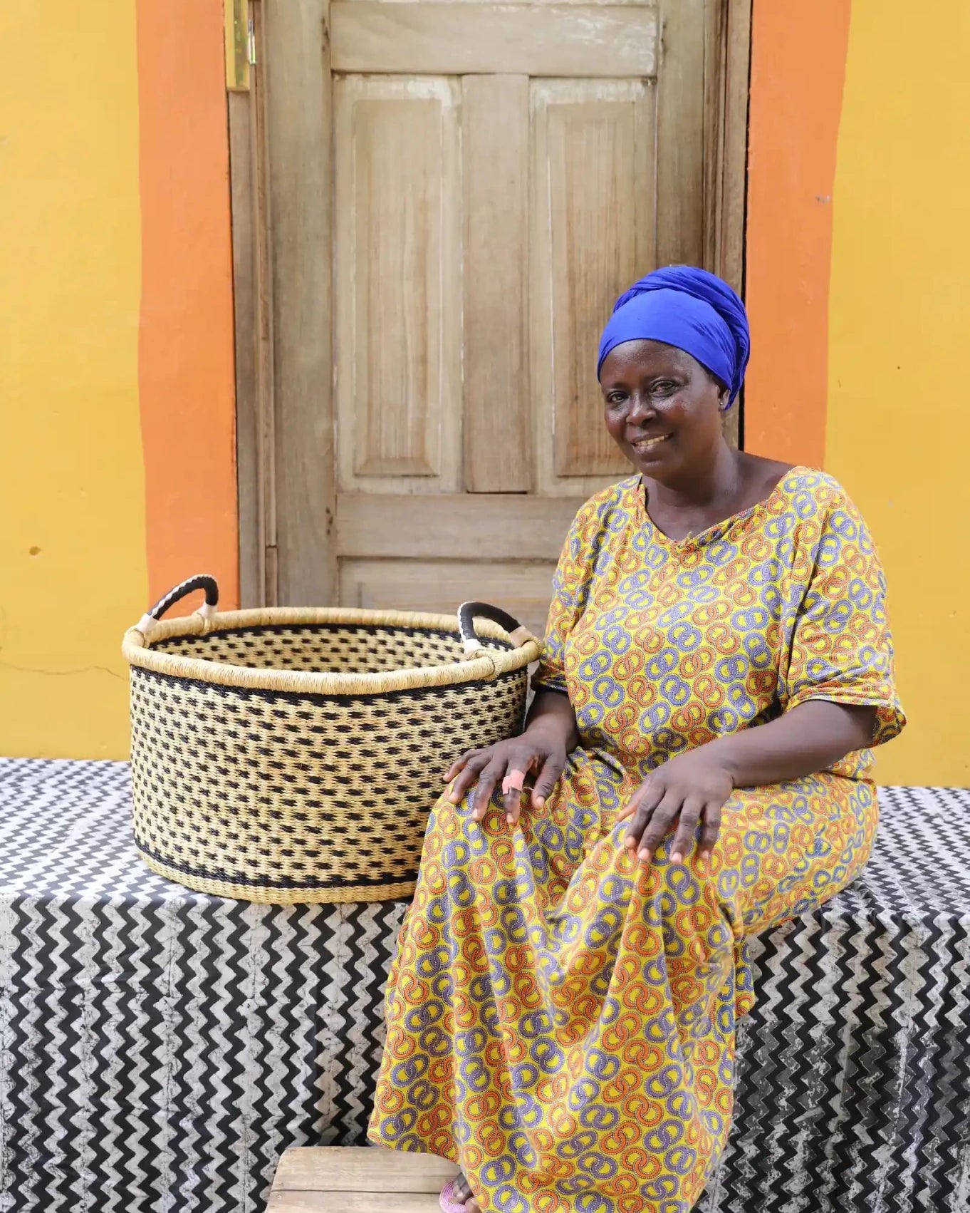 Woven Tub (Large) handwoven in Ghana