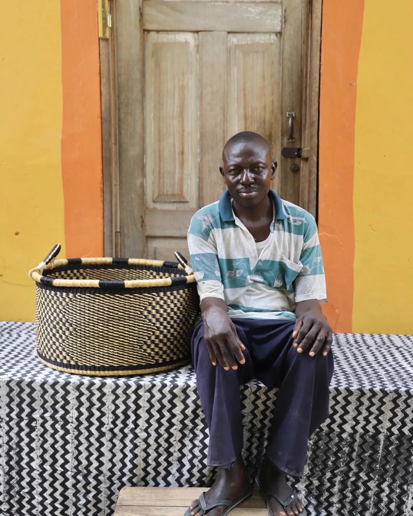 Woven Tub (Large) handwoven in Ghana