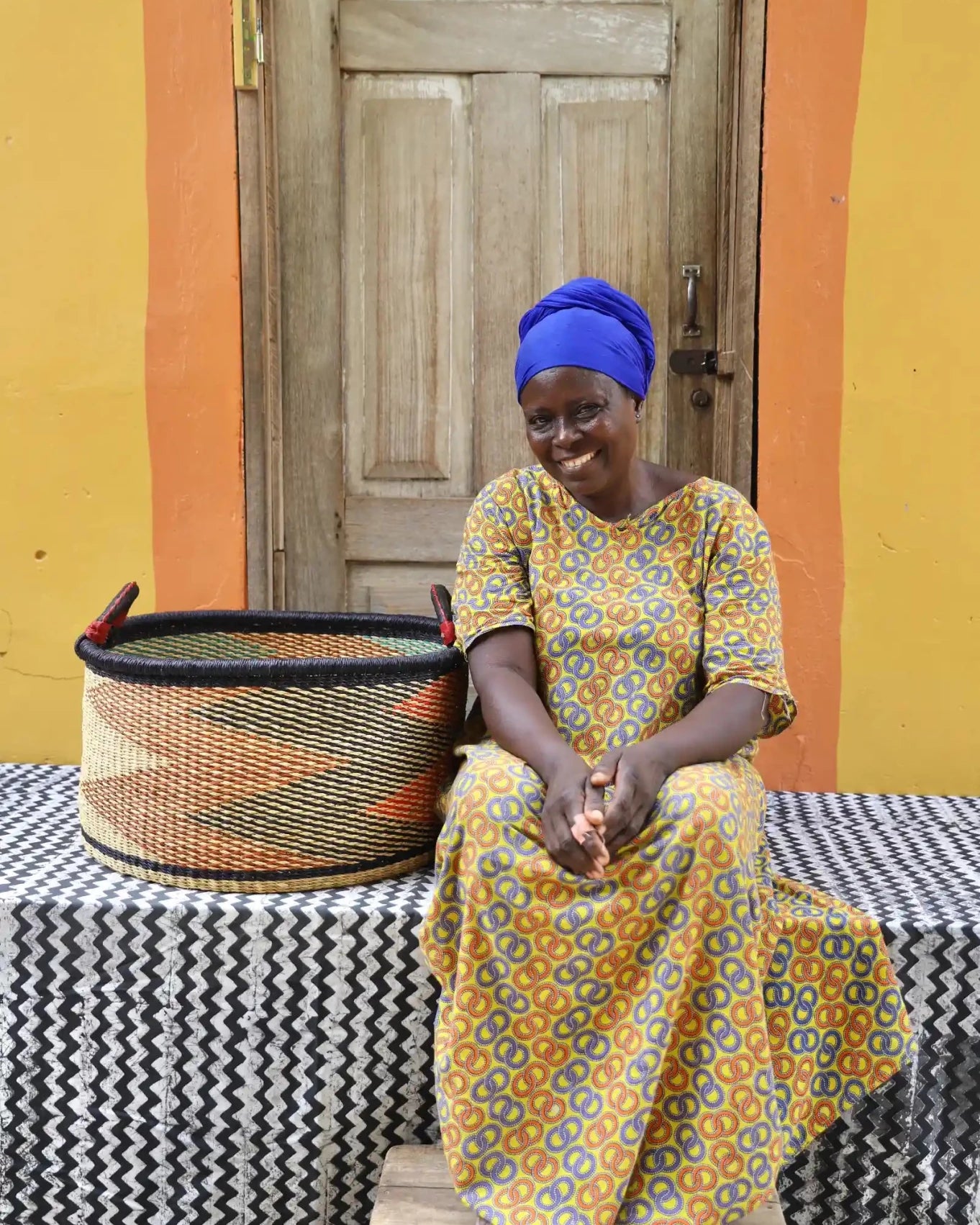 Woven Tub (Large) handwoven in Ghana