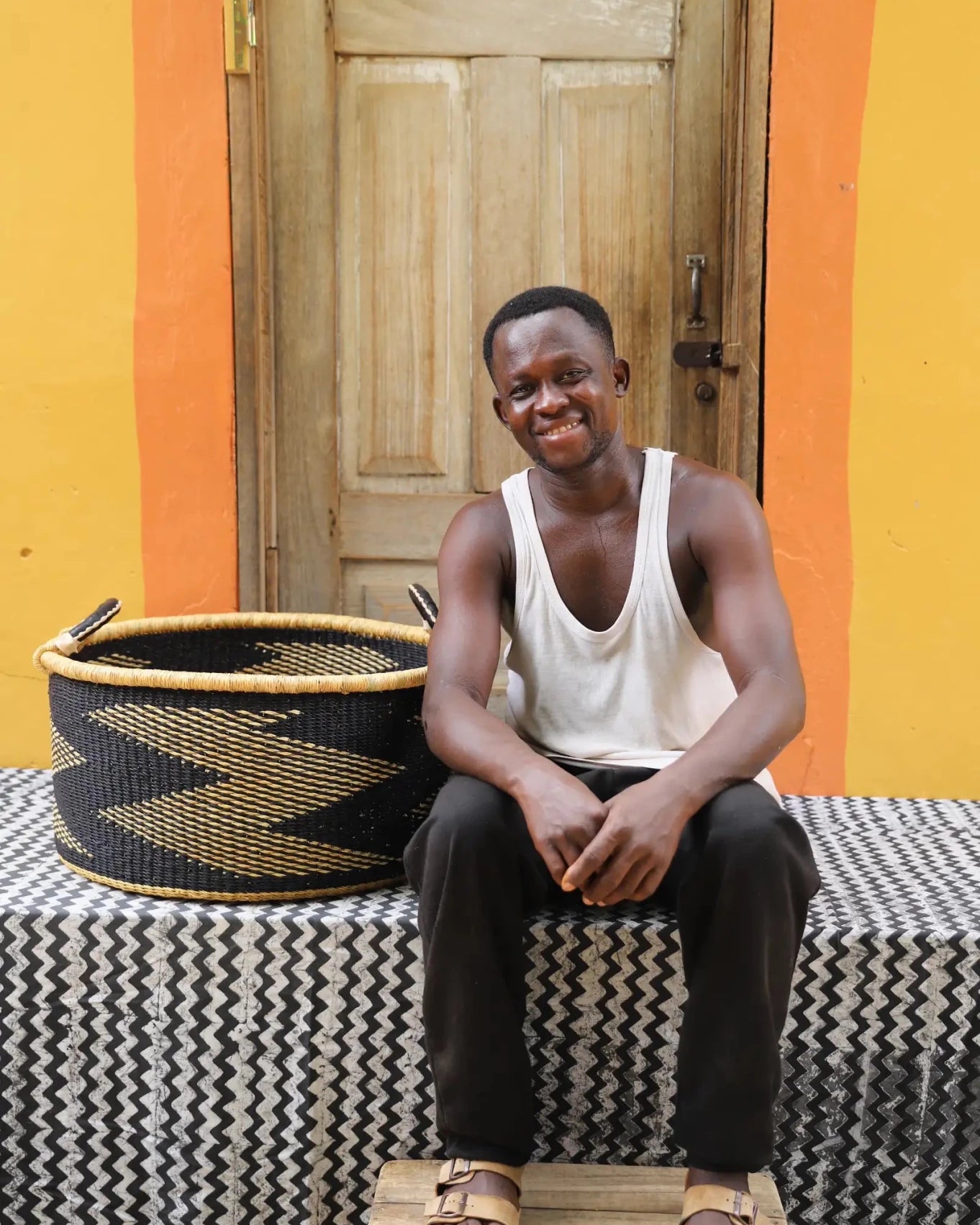 Woven Tub (Large) handwoven in Ghana