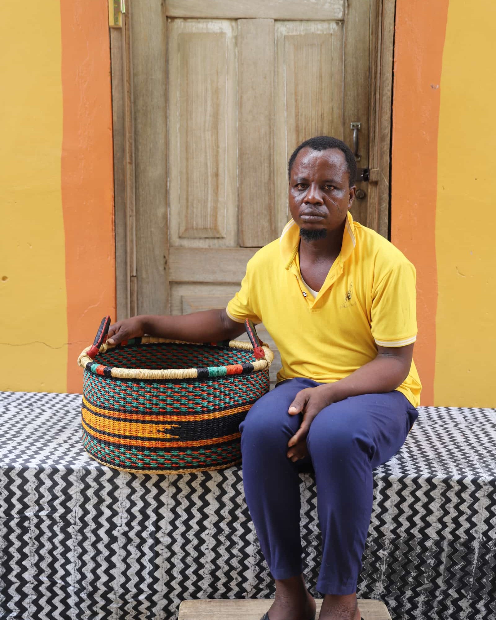 Woven Tub (Small) Handwoven in Ghana