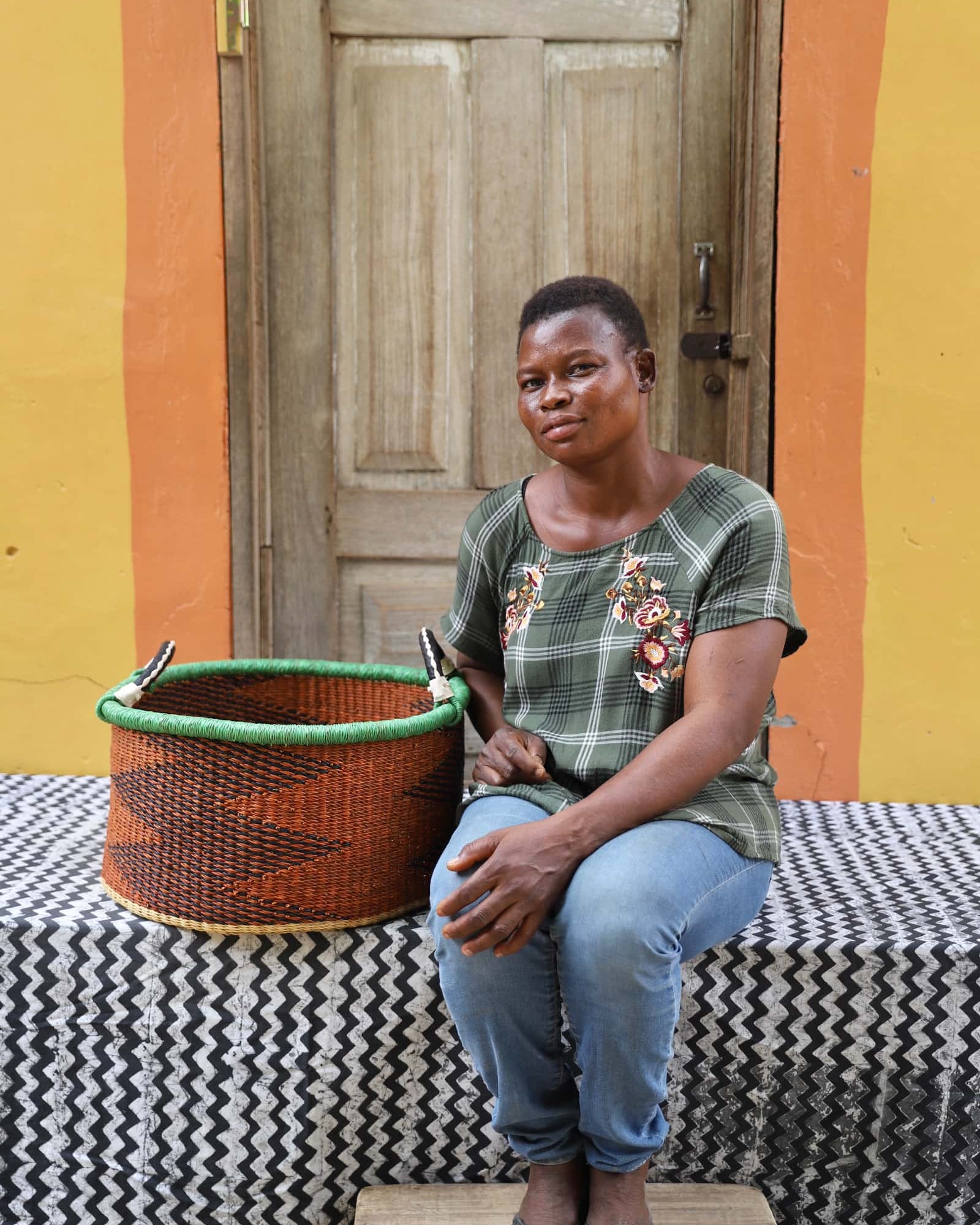 Woven Tub (Small) Handwoven in Ghana