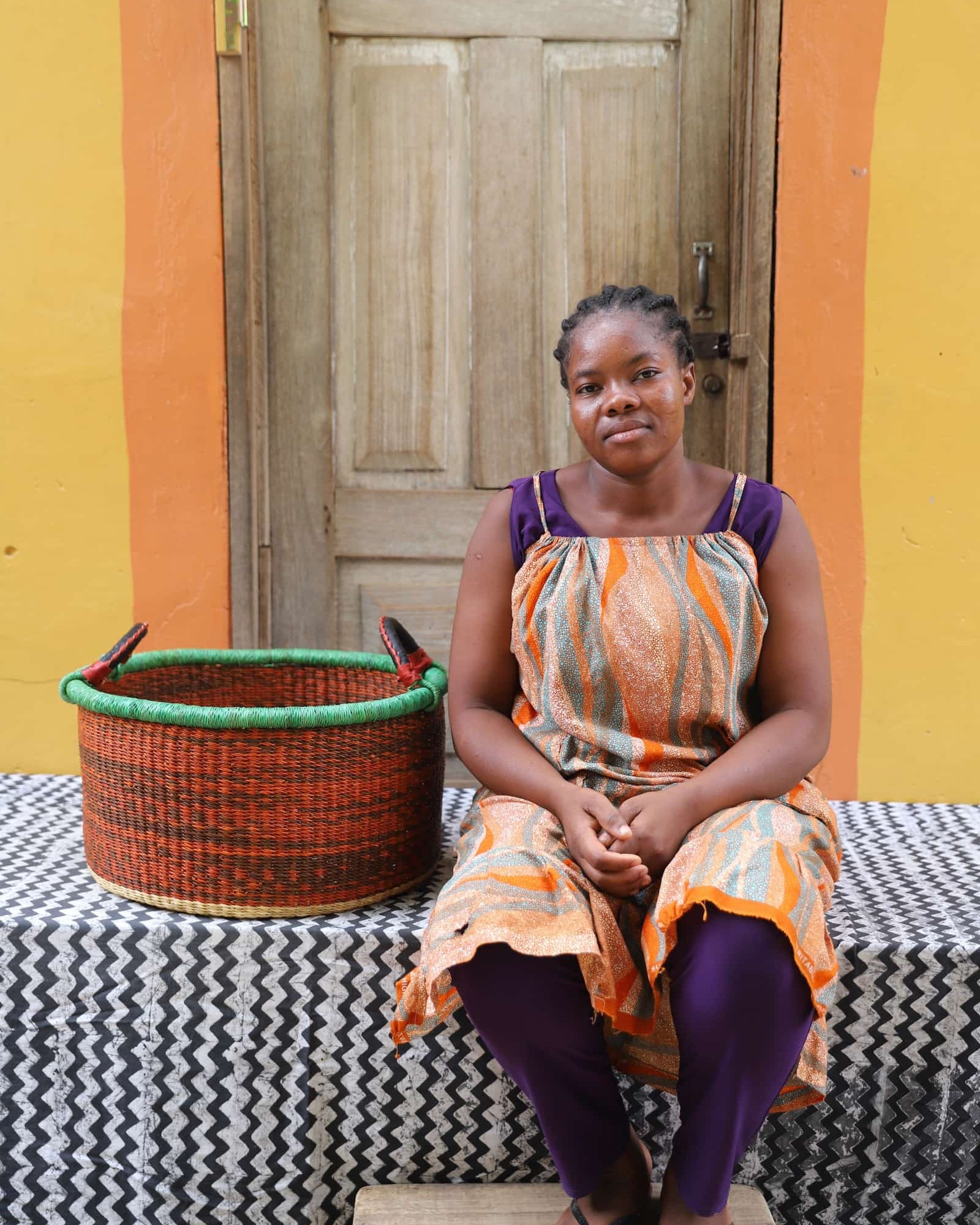 Woven Tub (Small) Handwoven in Ghana