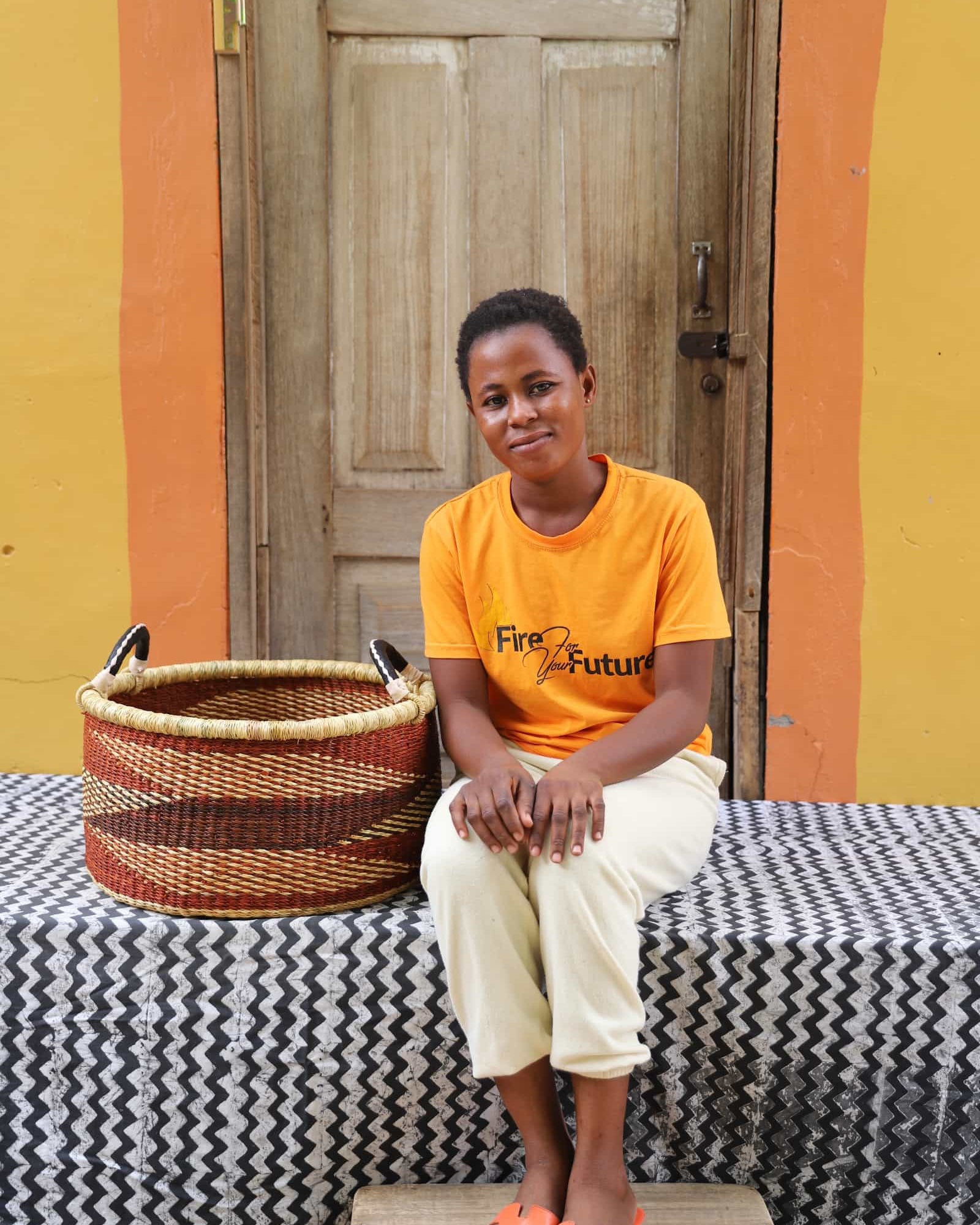 Woven Tub (Small) Handwoven in Ghana
