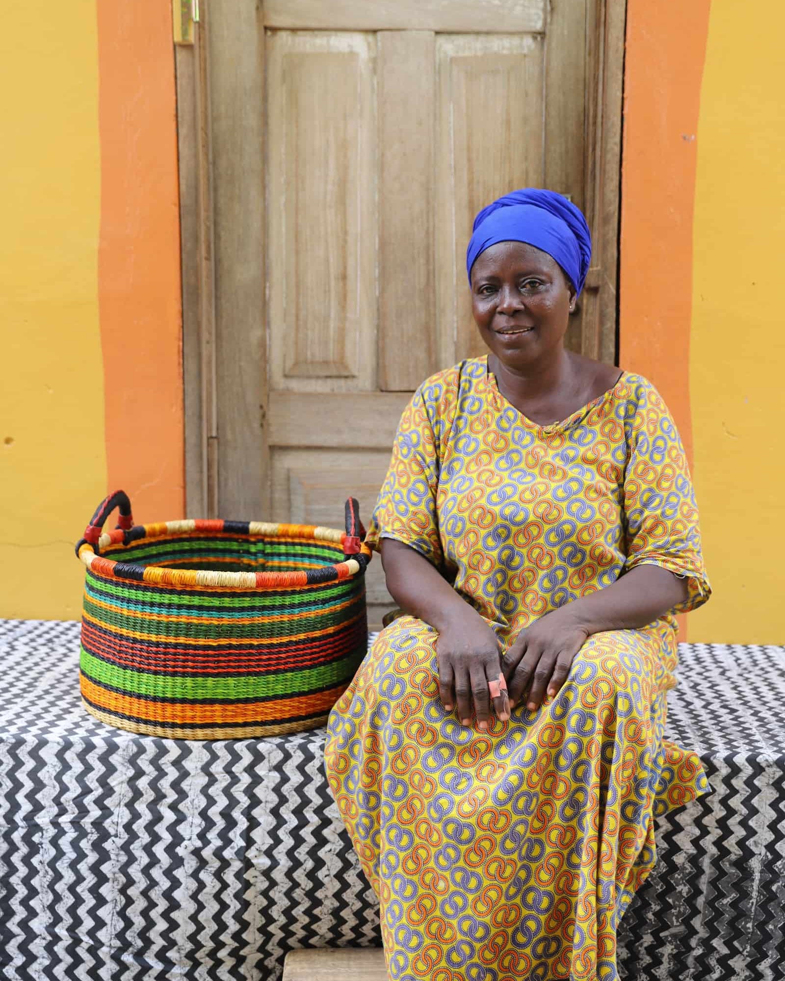 Woven Tub (Small) Handwoven in Ghana