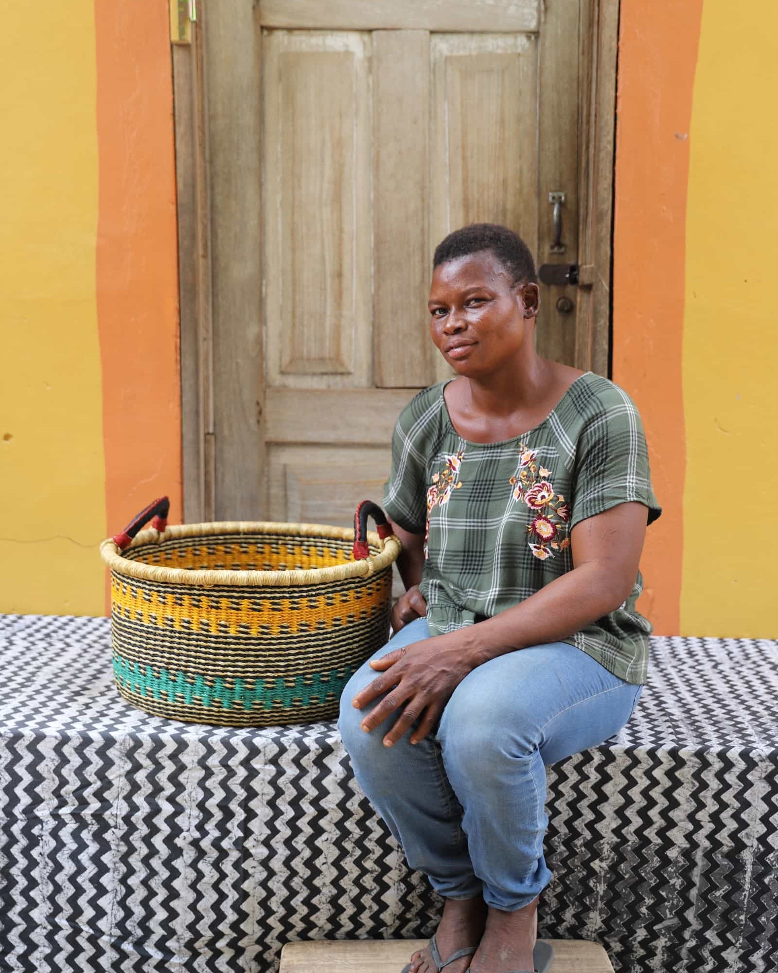Woven Tub (Small) Handwoven in Ghana