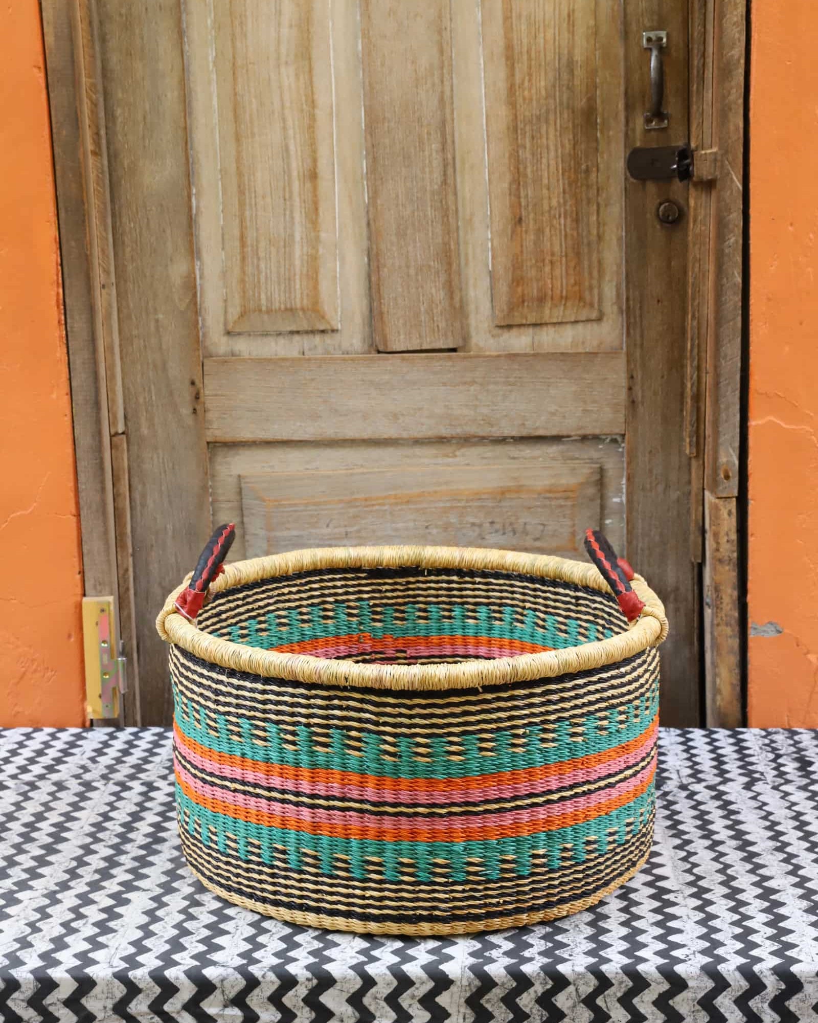 Woven Tub (Medium) Handwoven in Ghana