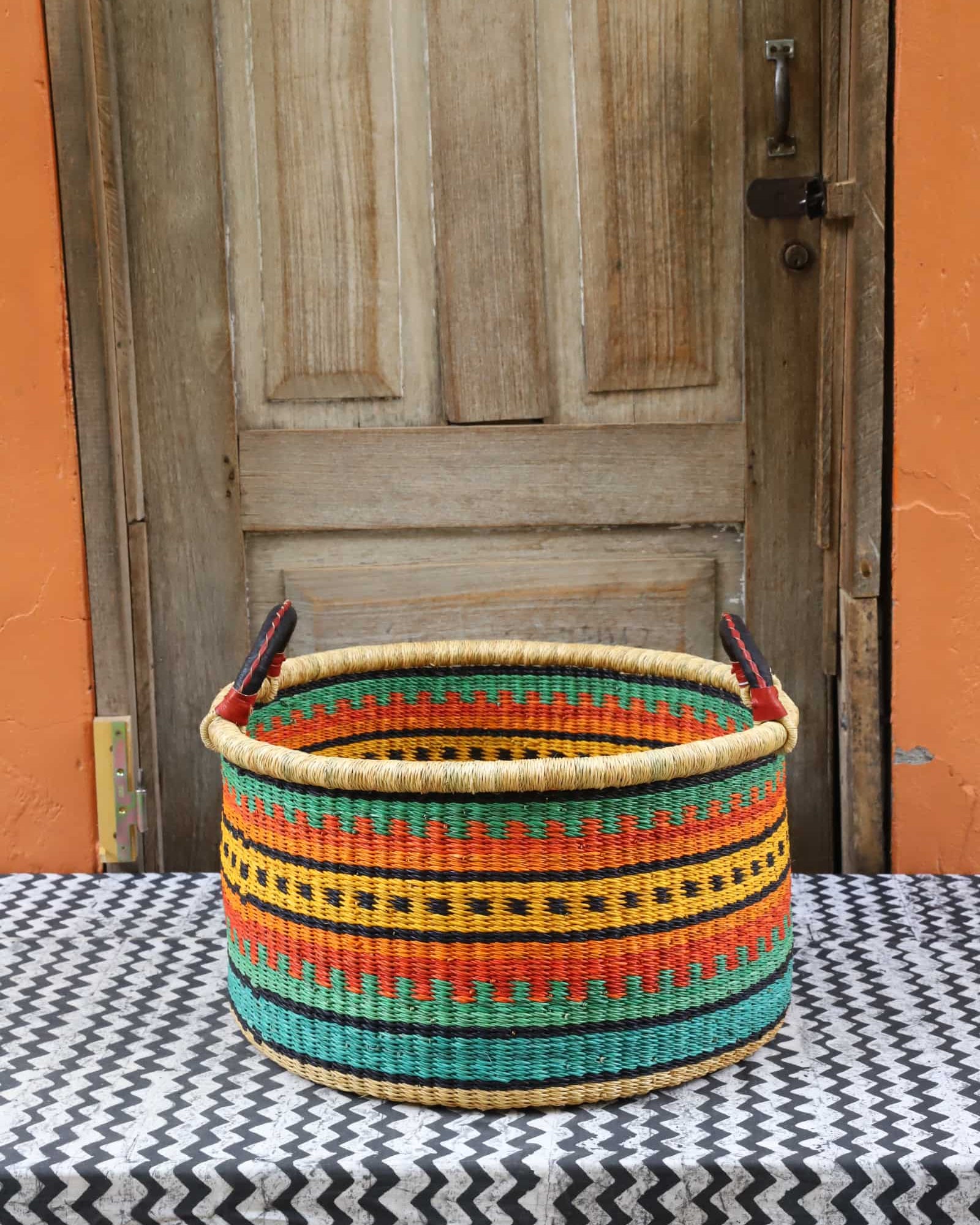 Woven Tub (Medium) Handwoven in Ghana