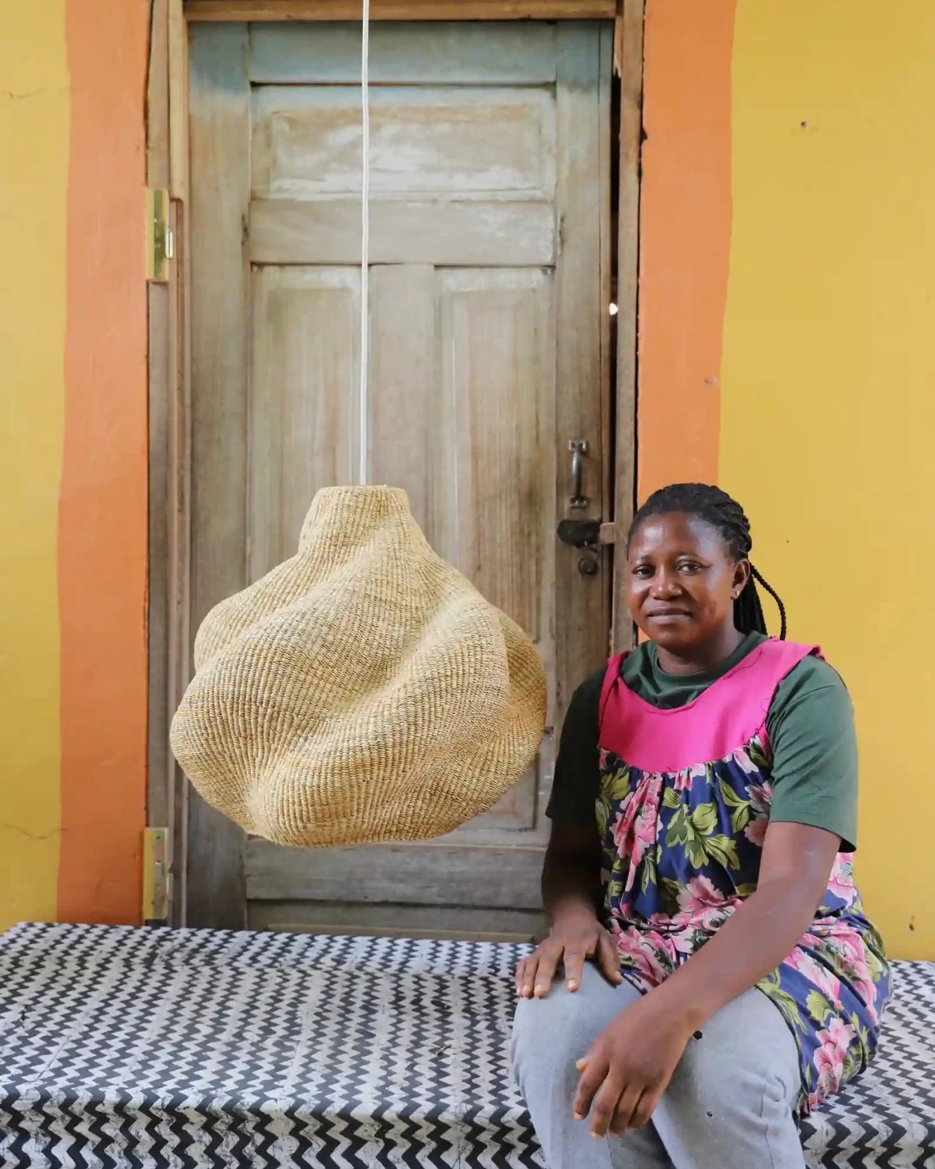 Woven Cloud Lampshade - The Baba Tree Basket Company