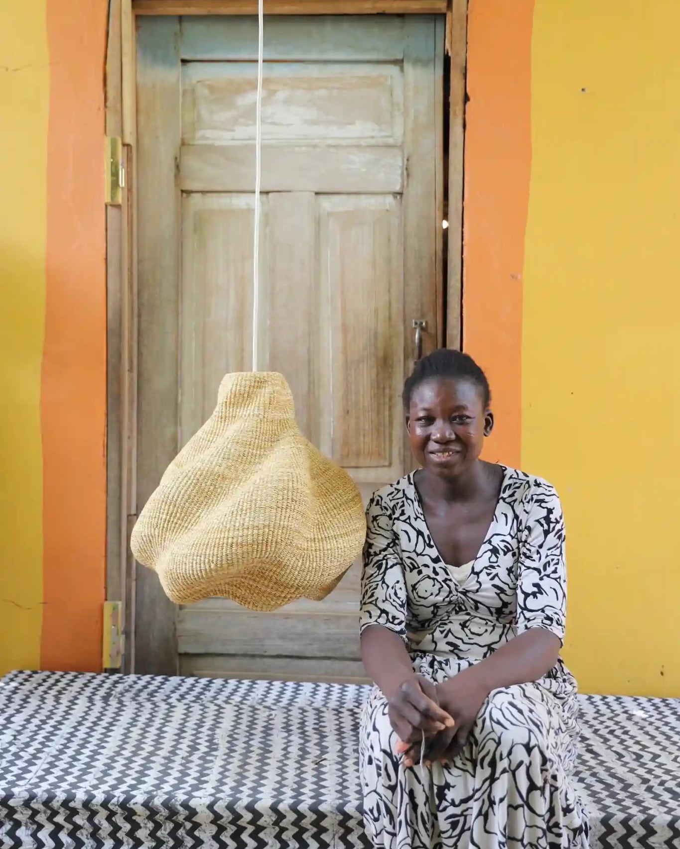 Woven Cloud Lampshade - The Baba Tree Basket Company