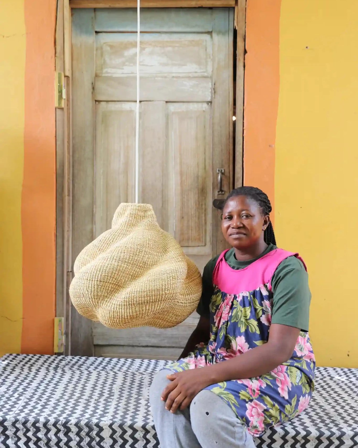 Woven Cloud Lampshade - The Baba Tree Basket Company