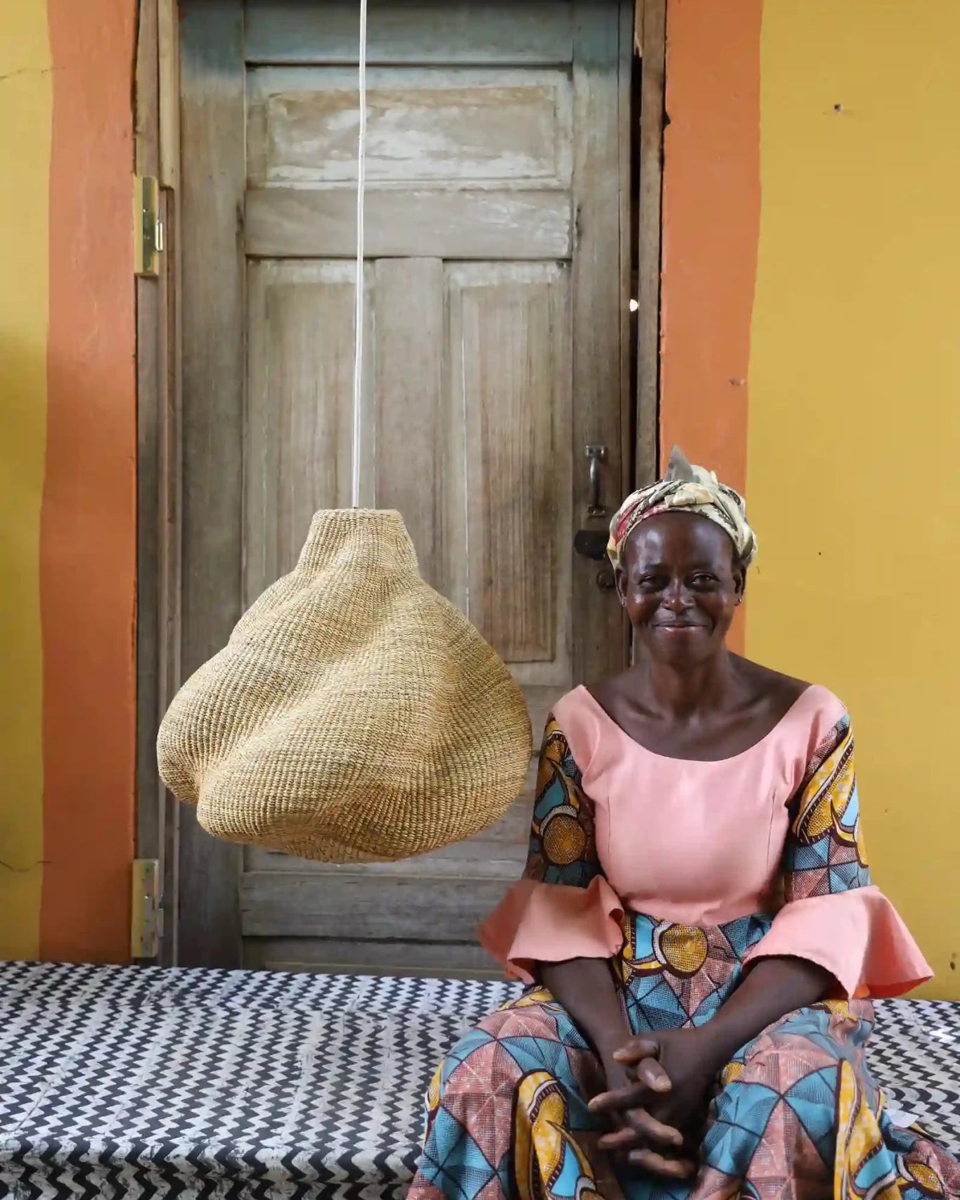 Woven Cloud Lampshade - The Baba Tree Basket Company
