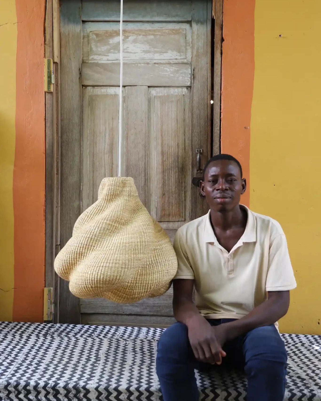 Woven Cloud Lampshade - The Baba Tree Basket Company