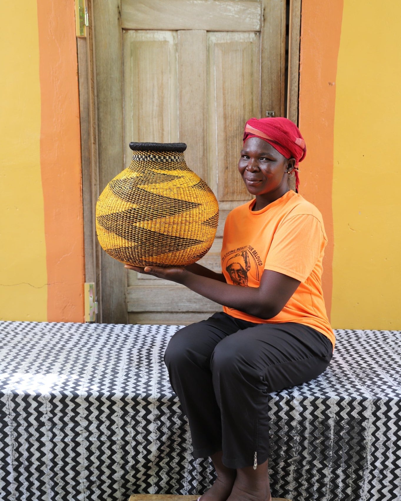 Jemima 10 Cows Dècor Basket (Medium) - The Baba Tree Basket Company