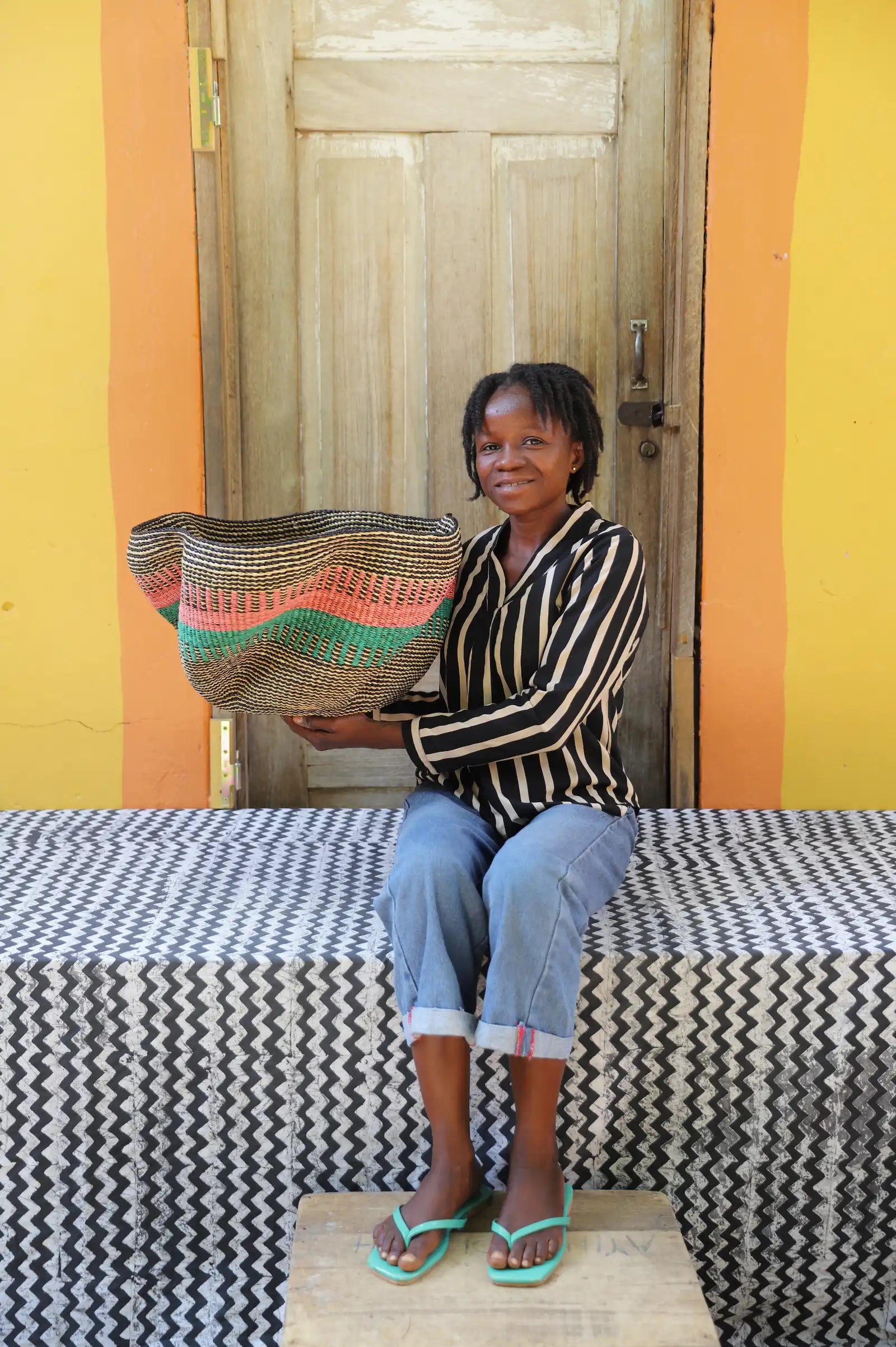 Pakurigo Wave Home  Décor Basket (Large) by Diana Asabia