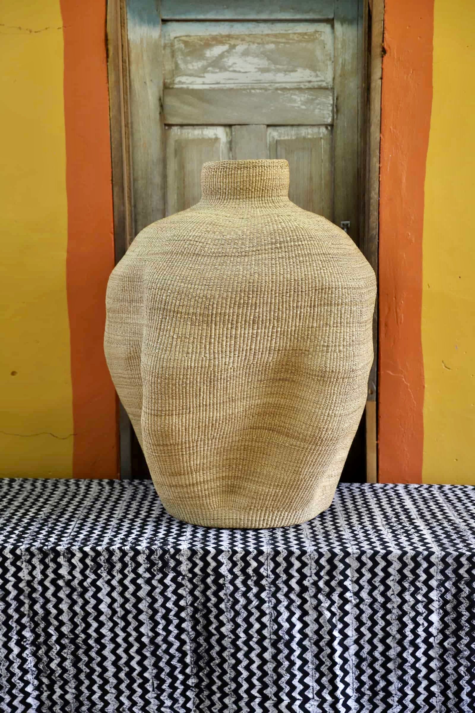 Slow Wave Vase Art Basket (Large) by Akelba Nyaaba