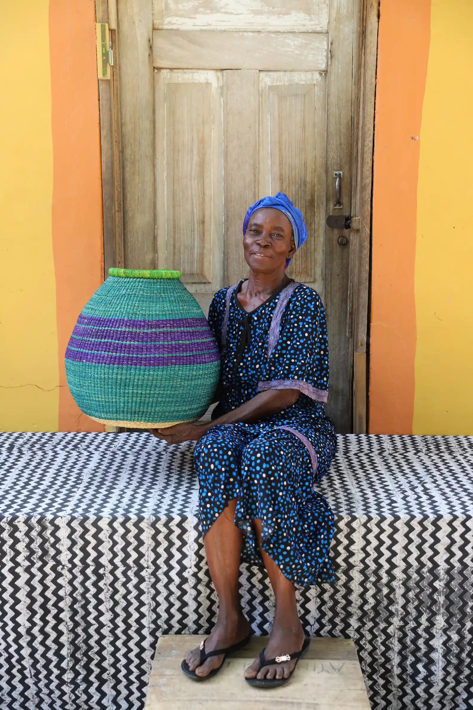 Kenkia  Art  Basket by Azupoka Nyaaba