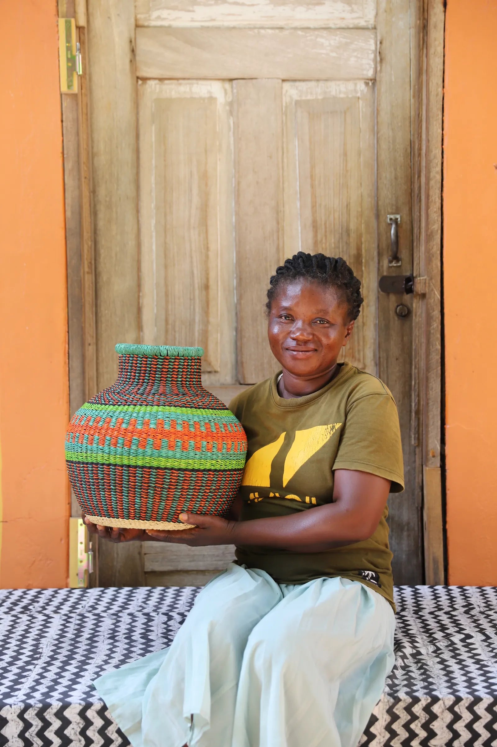 Jemima 10 Cows Dècor Basket (Medium) by Anamolika Azure