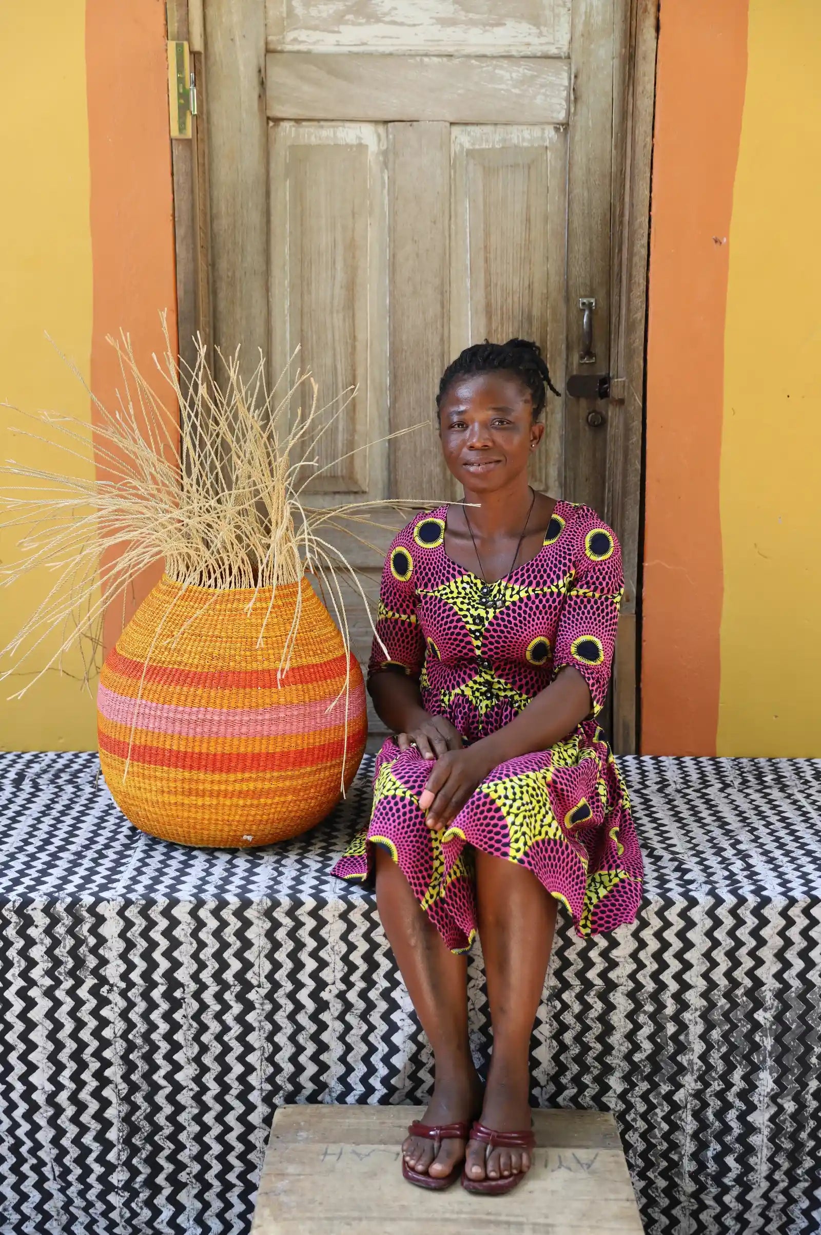 Kenkia  Art  Basket by Jennifer Akolgo