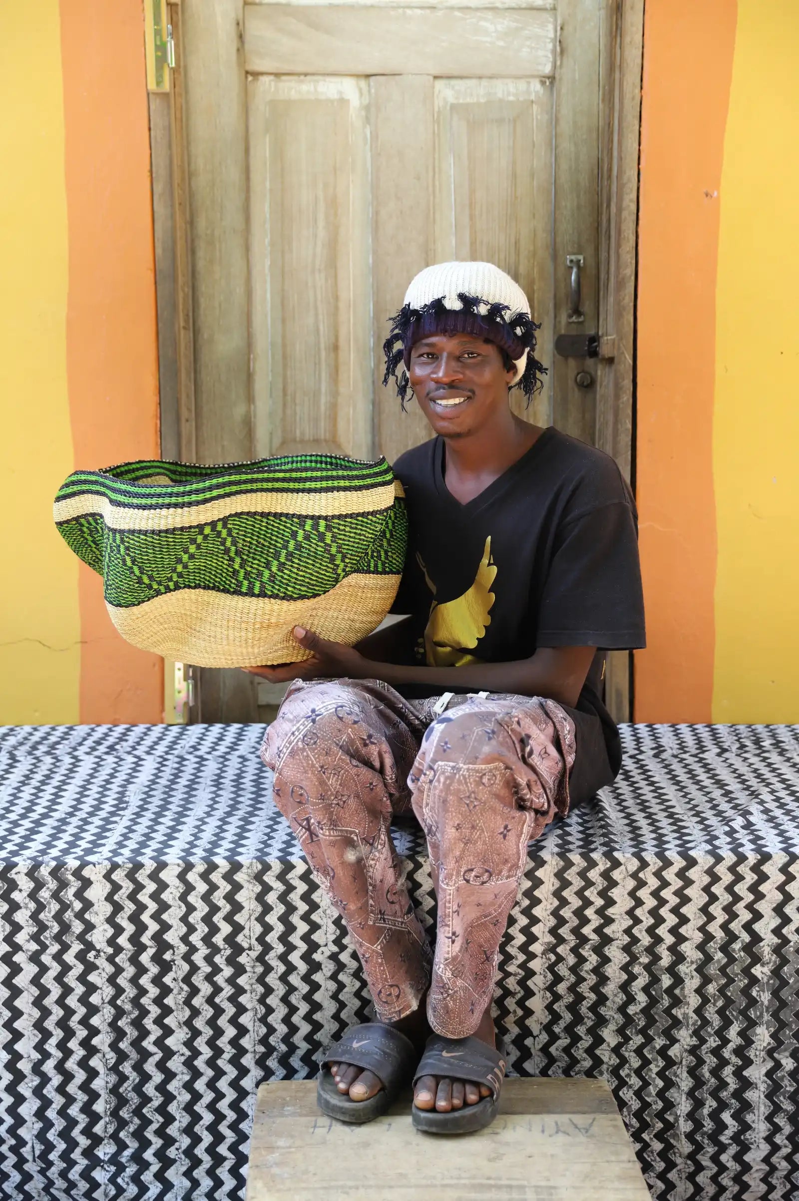 Pakurigo Wave Home  Décor Basket (Large) by Avoore Alagbona