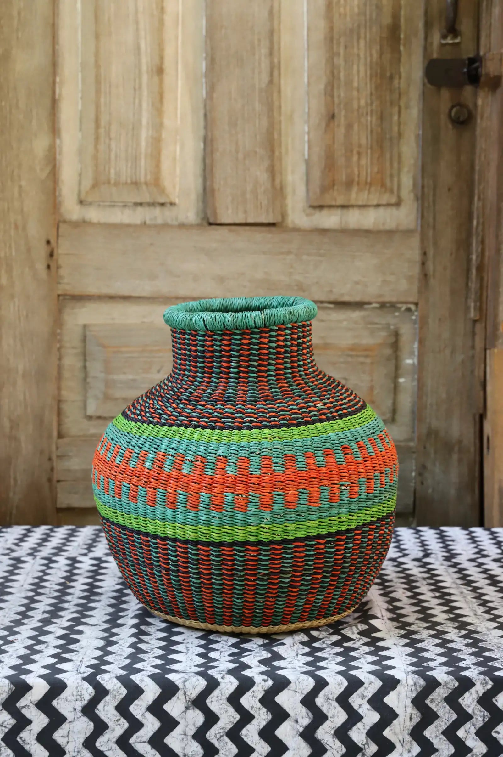 Jemima 10 Cows Dècor Basket (Medium) by Anamolika Azure