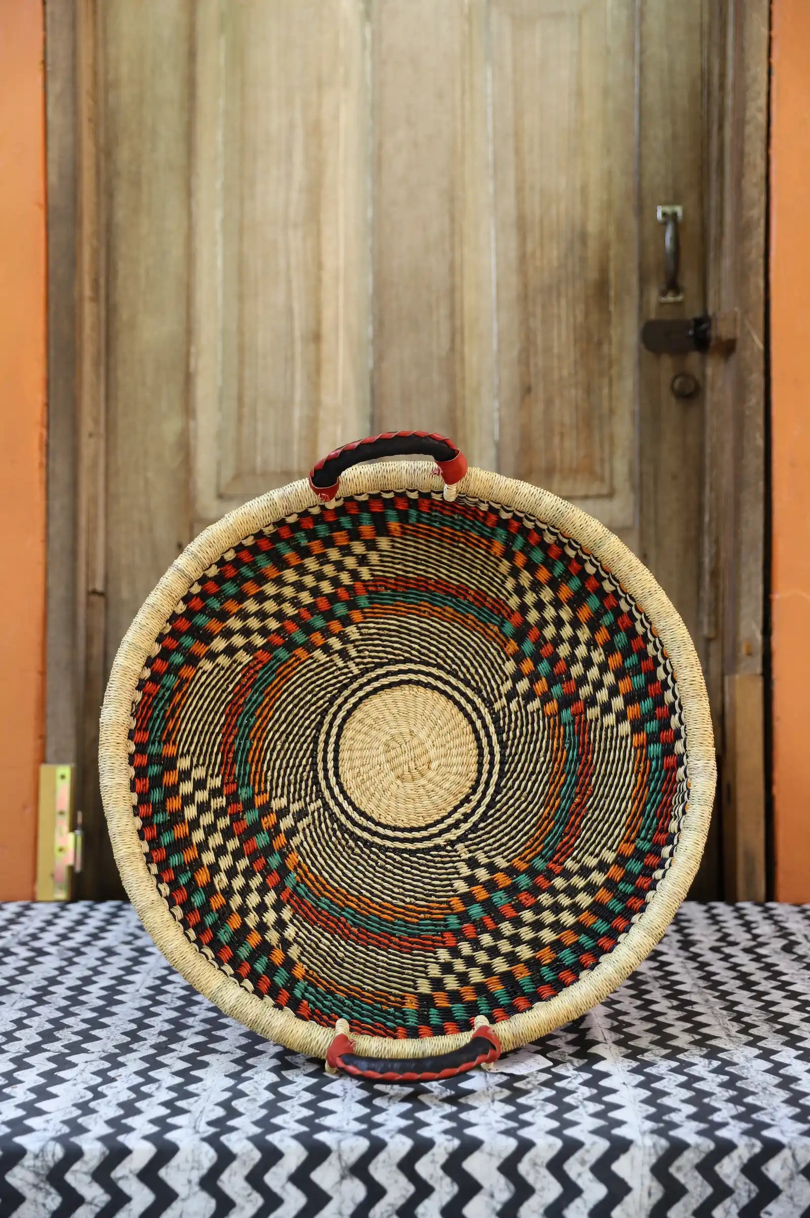 Woven Tray Wall Décor (Double Weave) (small) by Mercy Nsoh