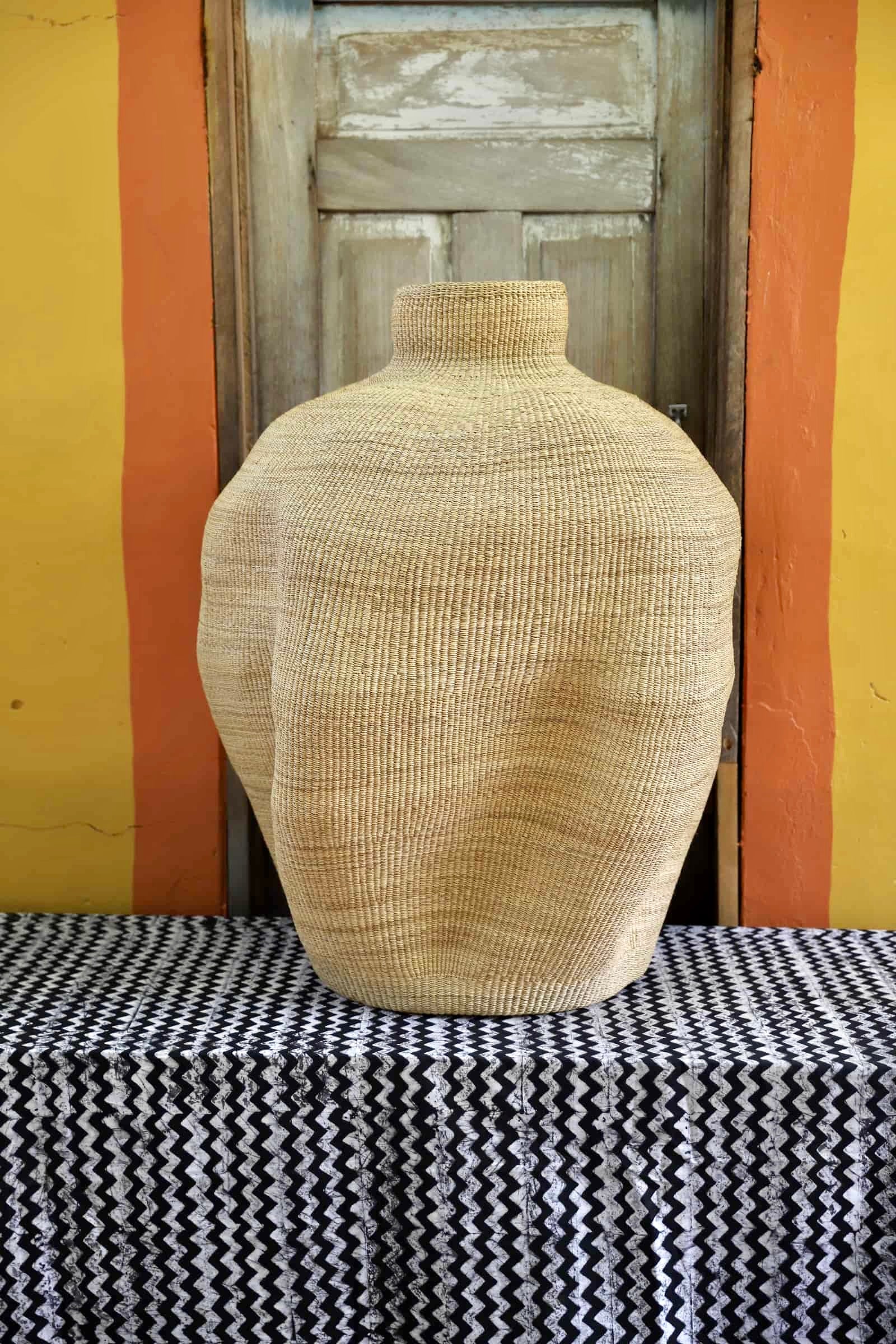 Slow Wave Vase Art Basket (Large) by Akelba Nyaaba