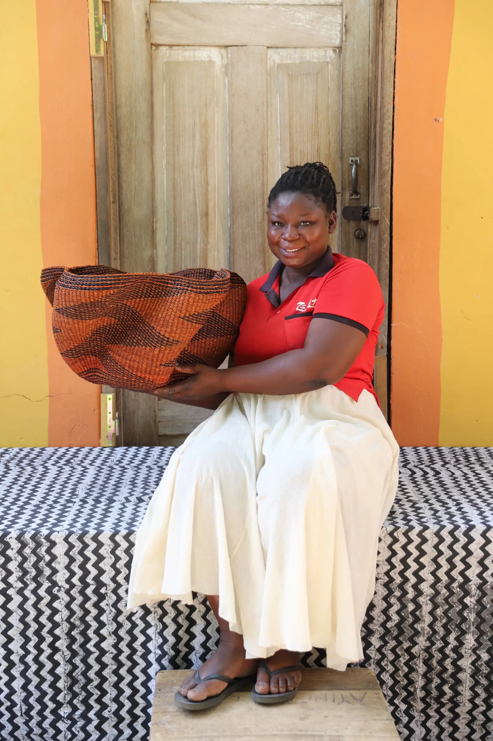 Pakurigo Wave Home  Décor Basket (Large) by Martha 