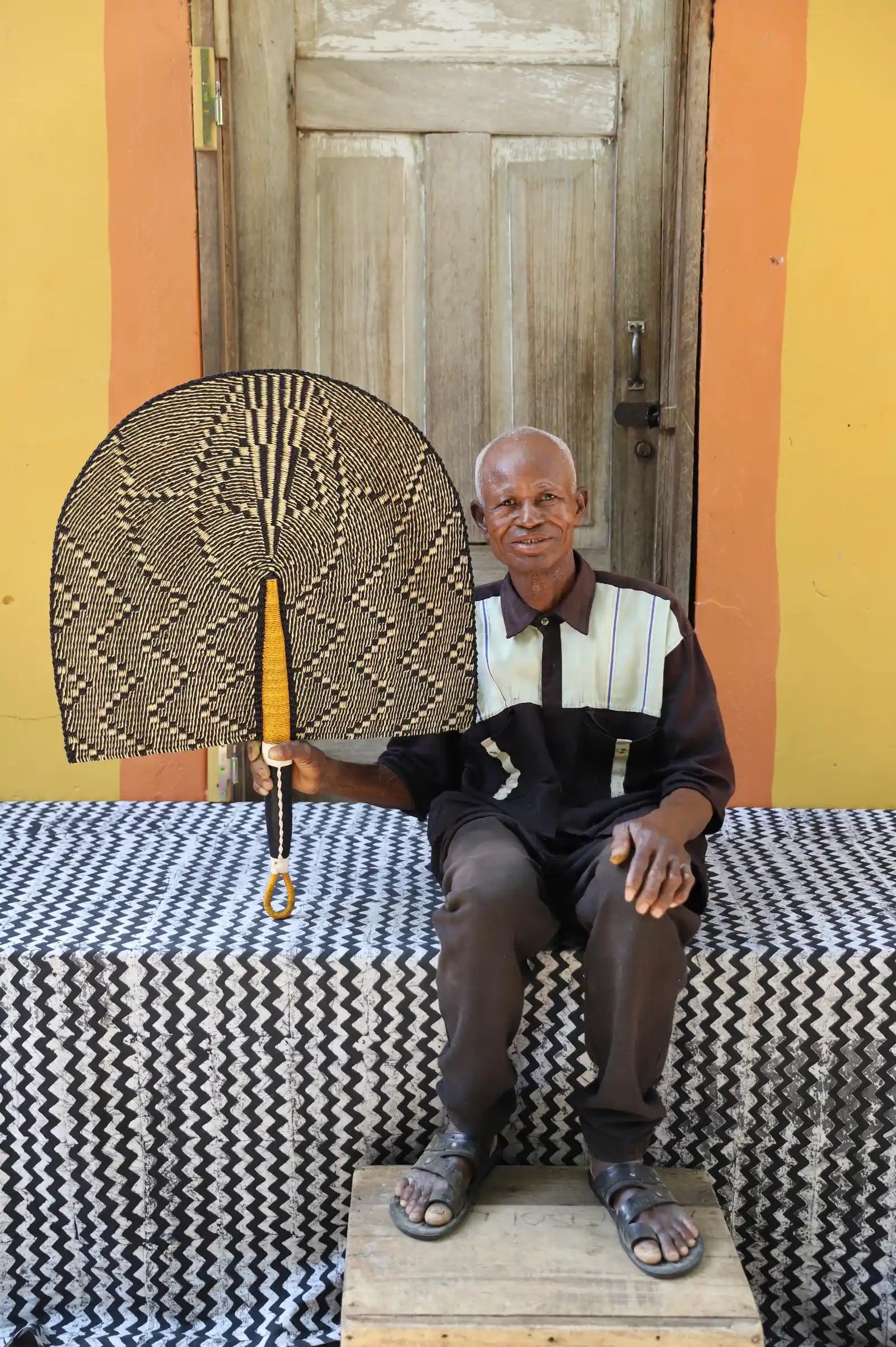 Naba Penga Wall Dècor Fan by Ndene Ayamga