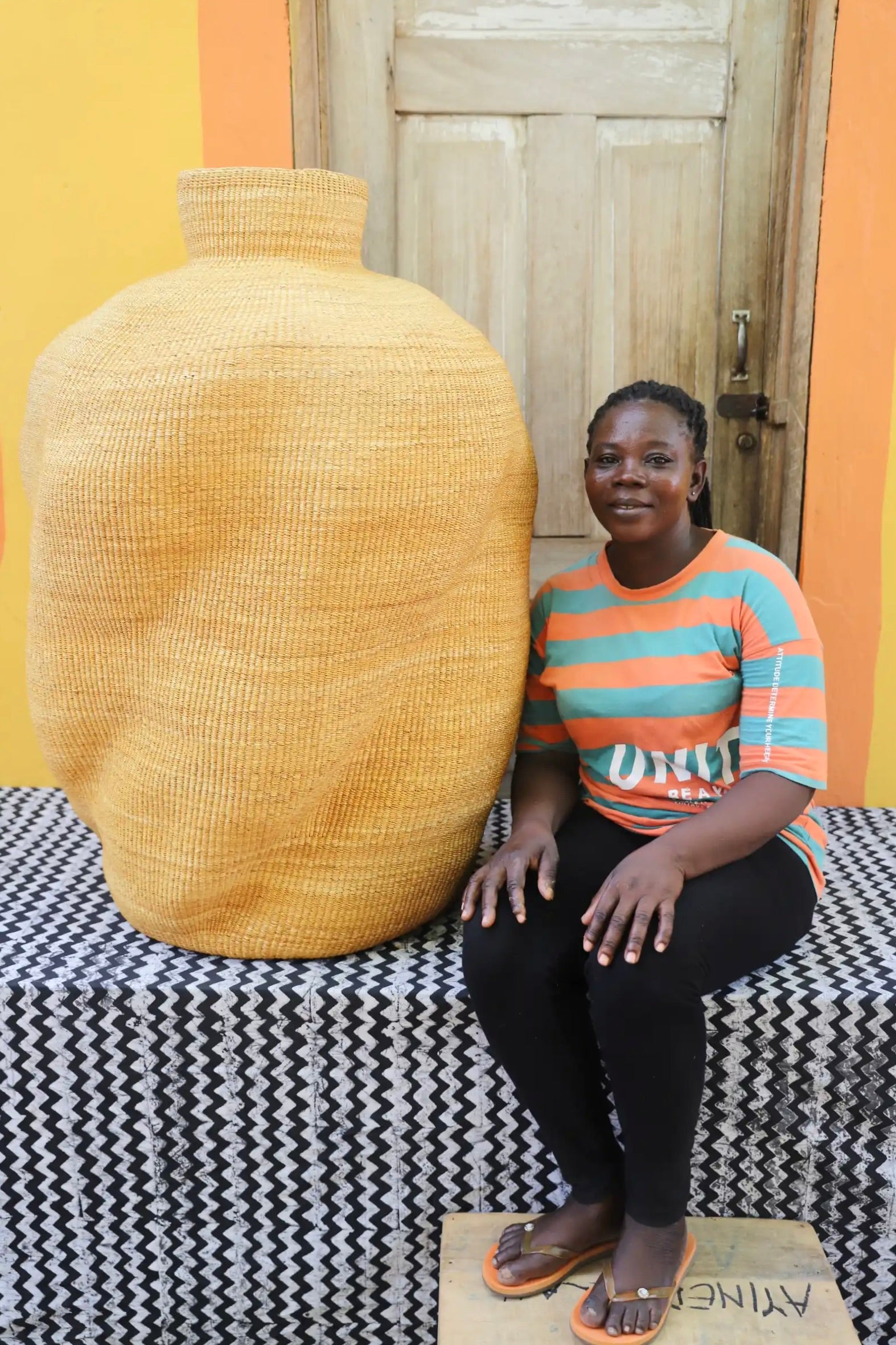 Slow Wave Vase Art Basket (Large) by Cynthia Ayine