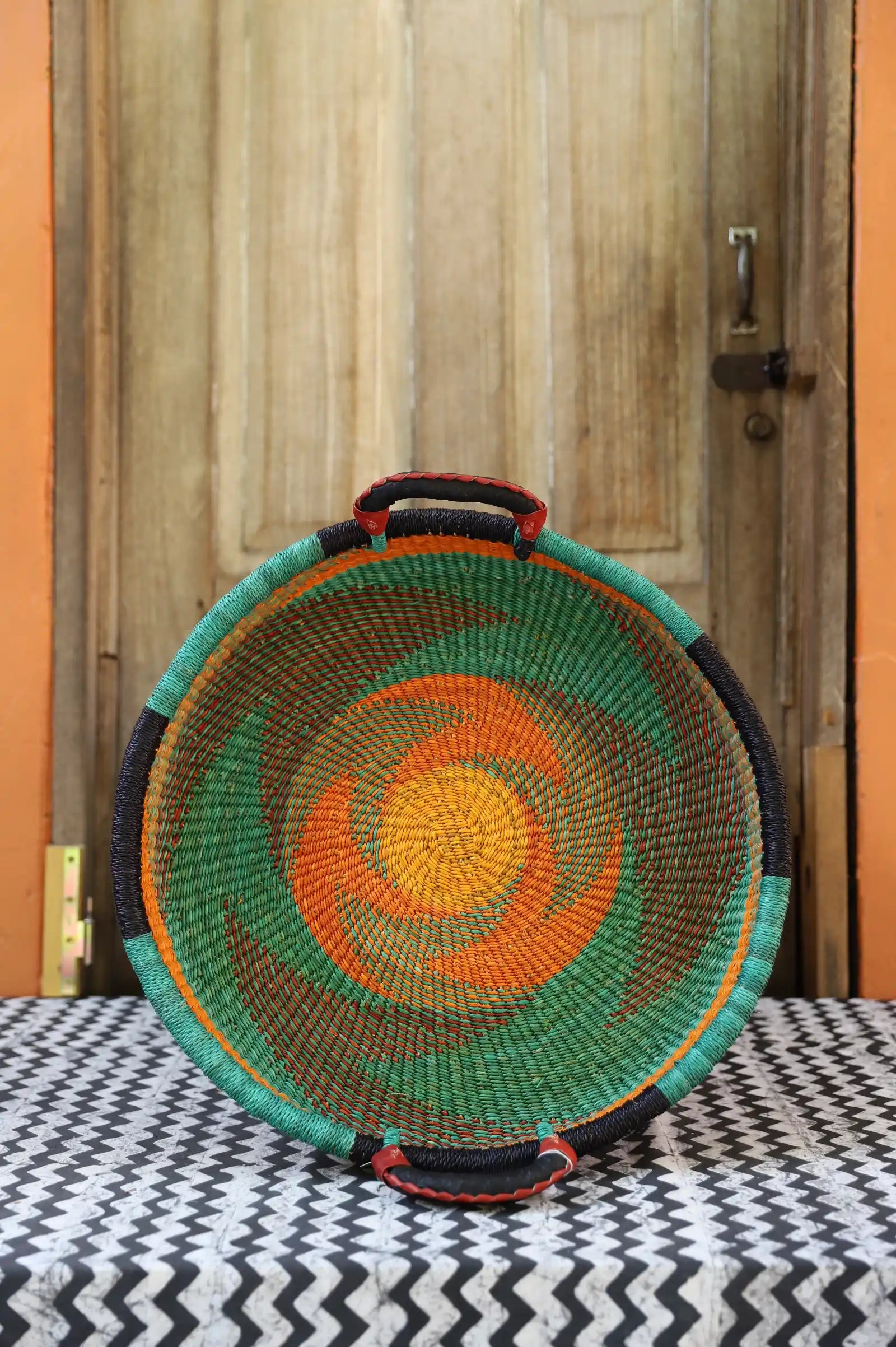 Woven Tray Wall Décor (Double Weave) (small) by Modesta Adongo