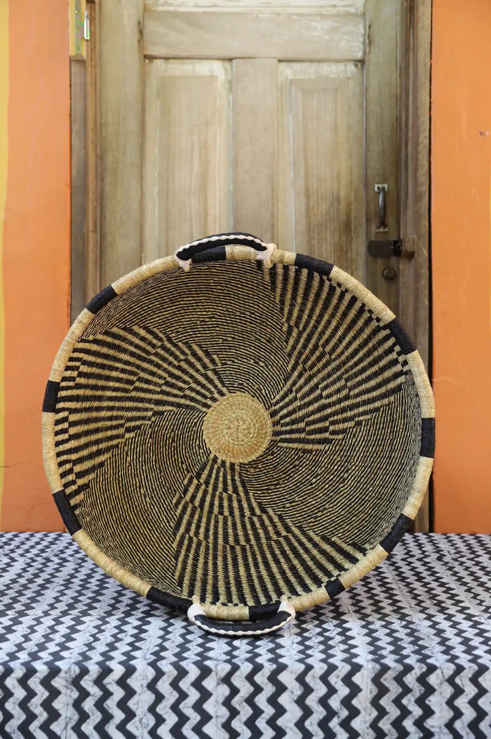 Woven Tray Wall Décor (Double Weave) (Medium) by Azumah Nsohnam