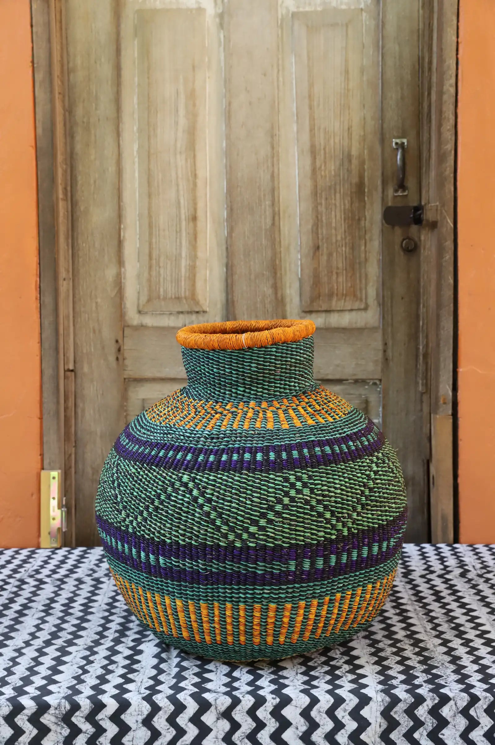 Jemima 10 Cows Dècor Basket (Large) by Ayine Atiah