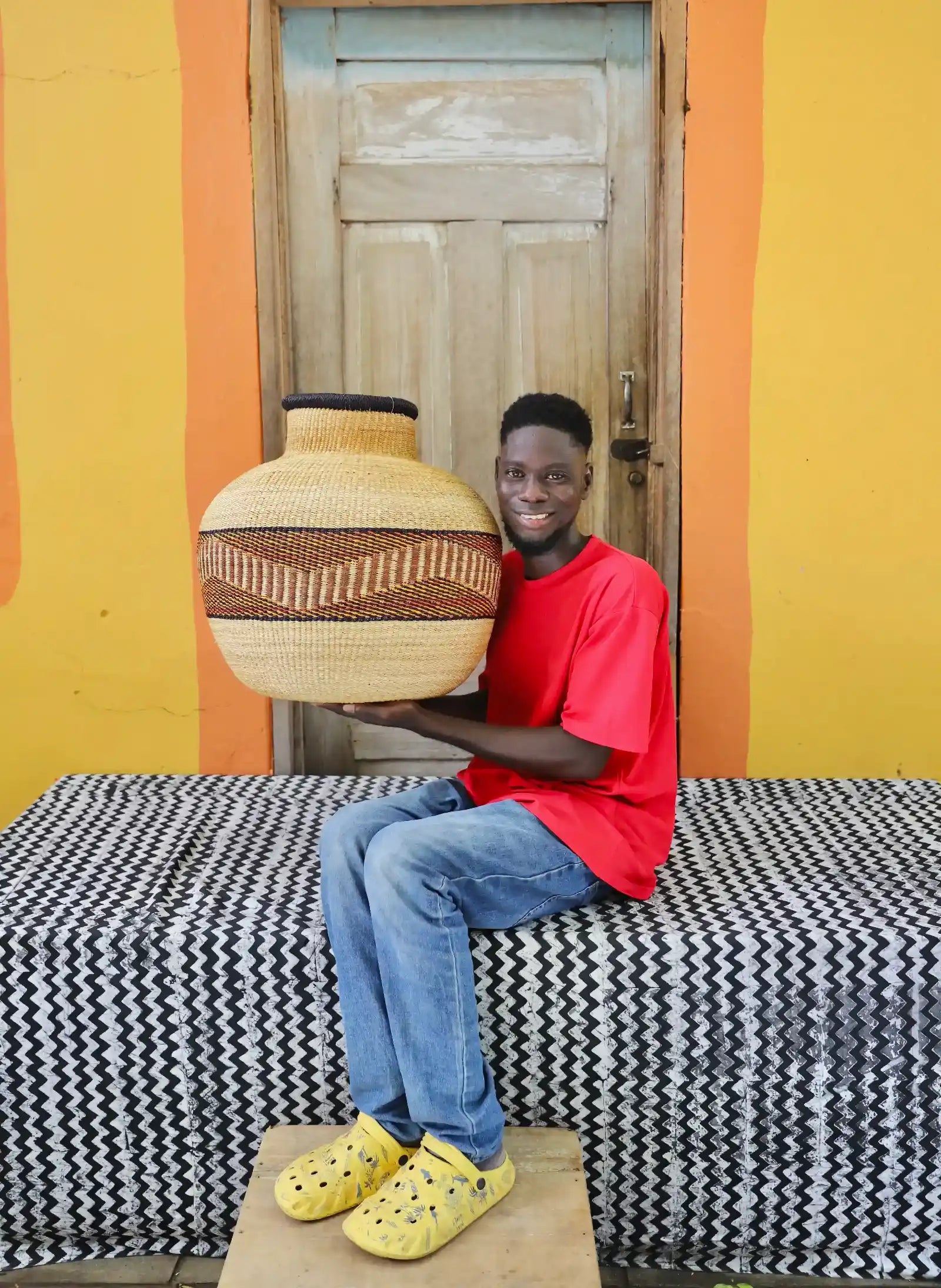 Jemima 10 Cows Dècor Basket (Large) by Atiah 