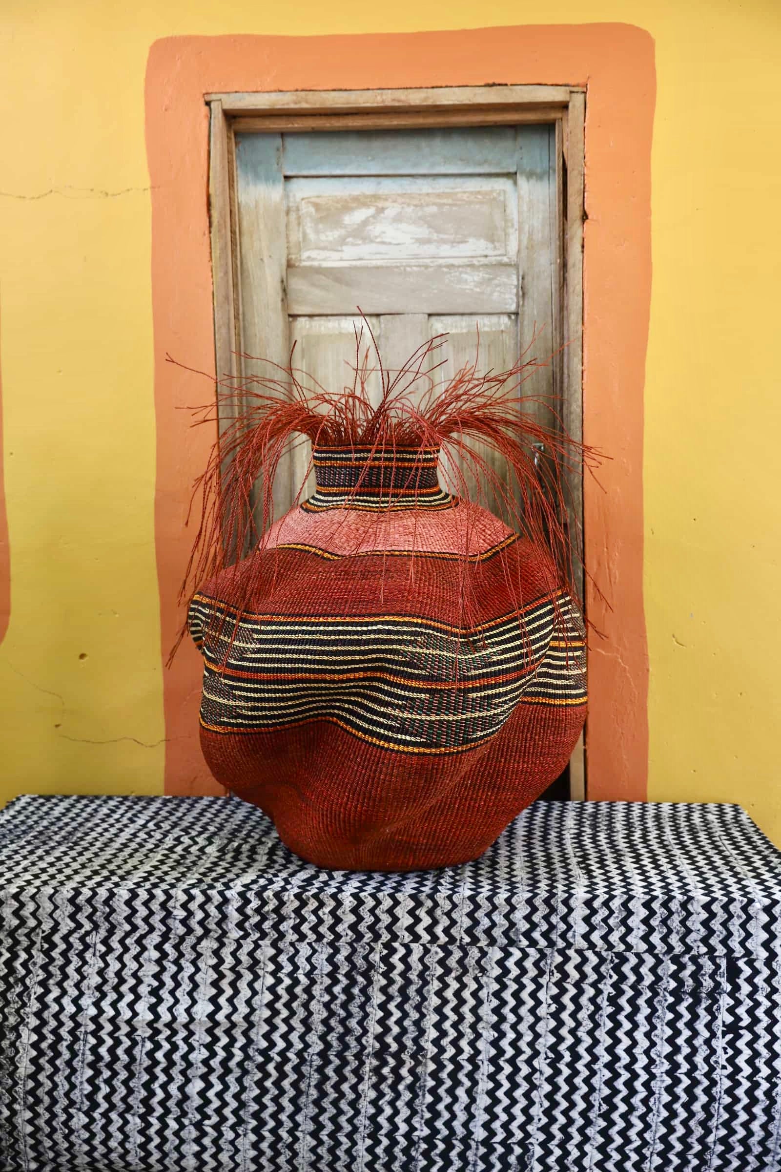 Tua-Tia (Baobab Tree) -Art Basket (Large) by ''Laughing'' Lydia Abeene