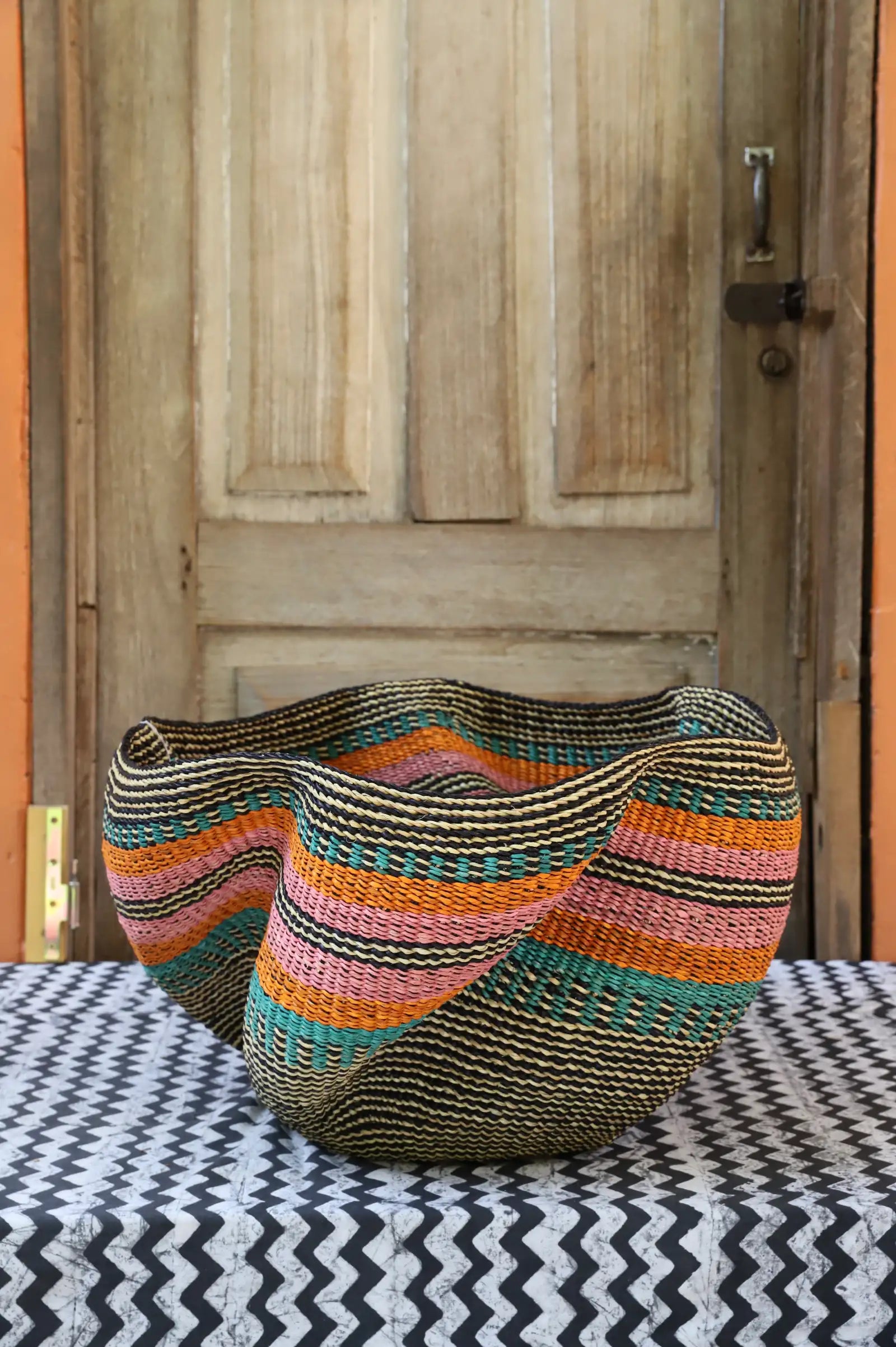 Pakurigo Wave Home  Décor Basket (Large) by Atipoka Akanobre