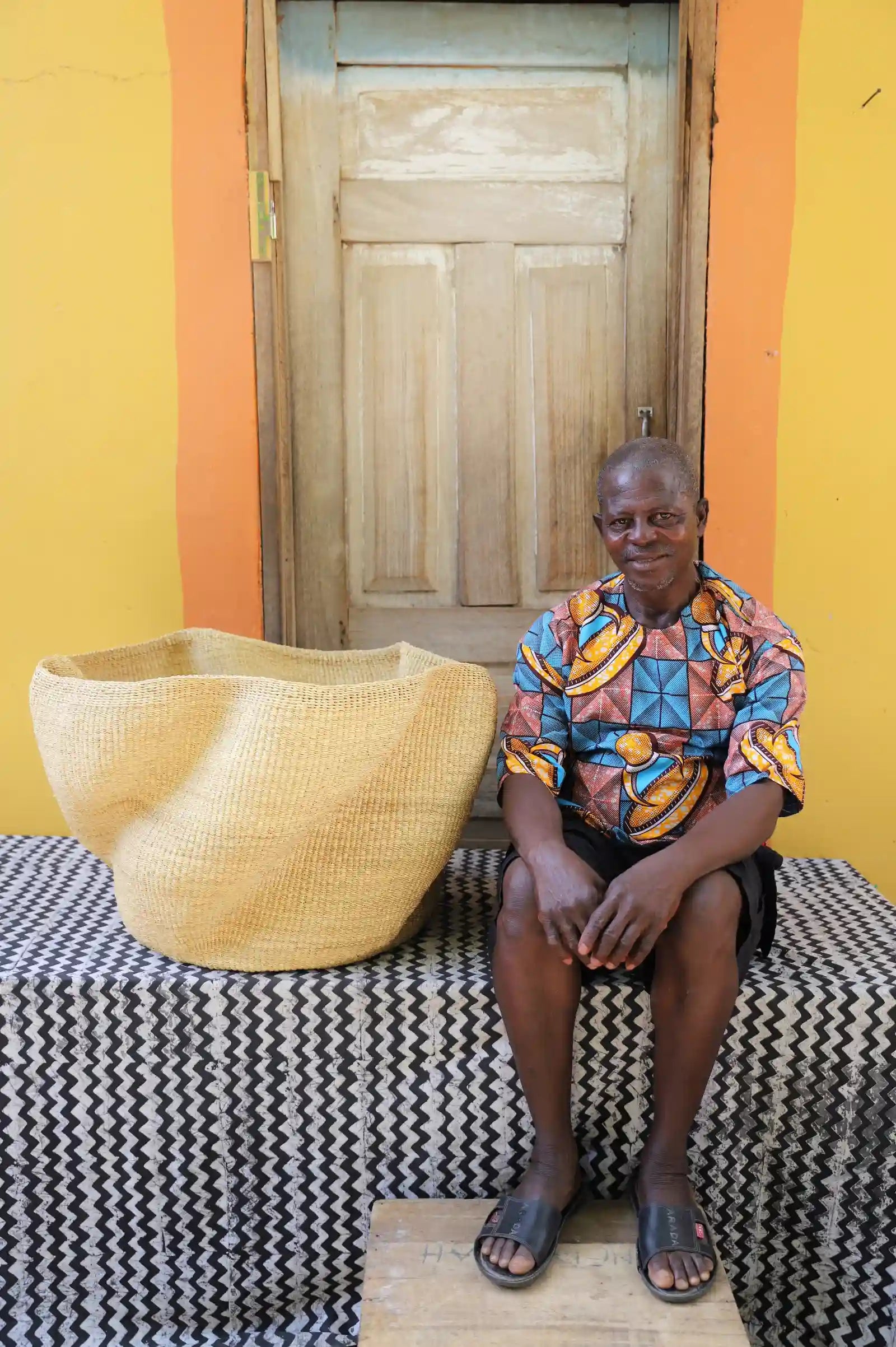 Giant Wave Art Basket by Baba Abe-enge