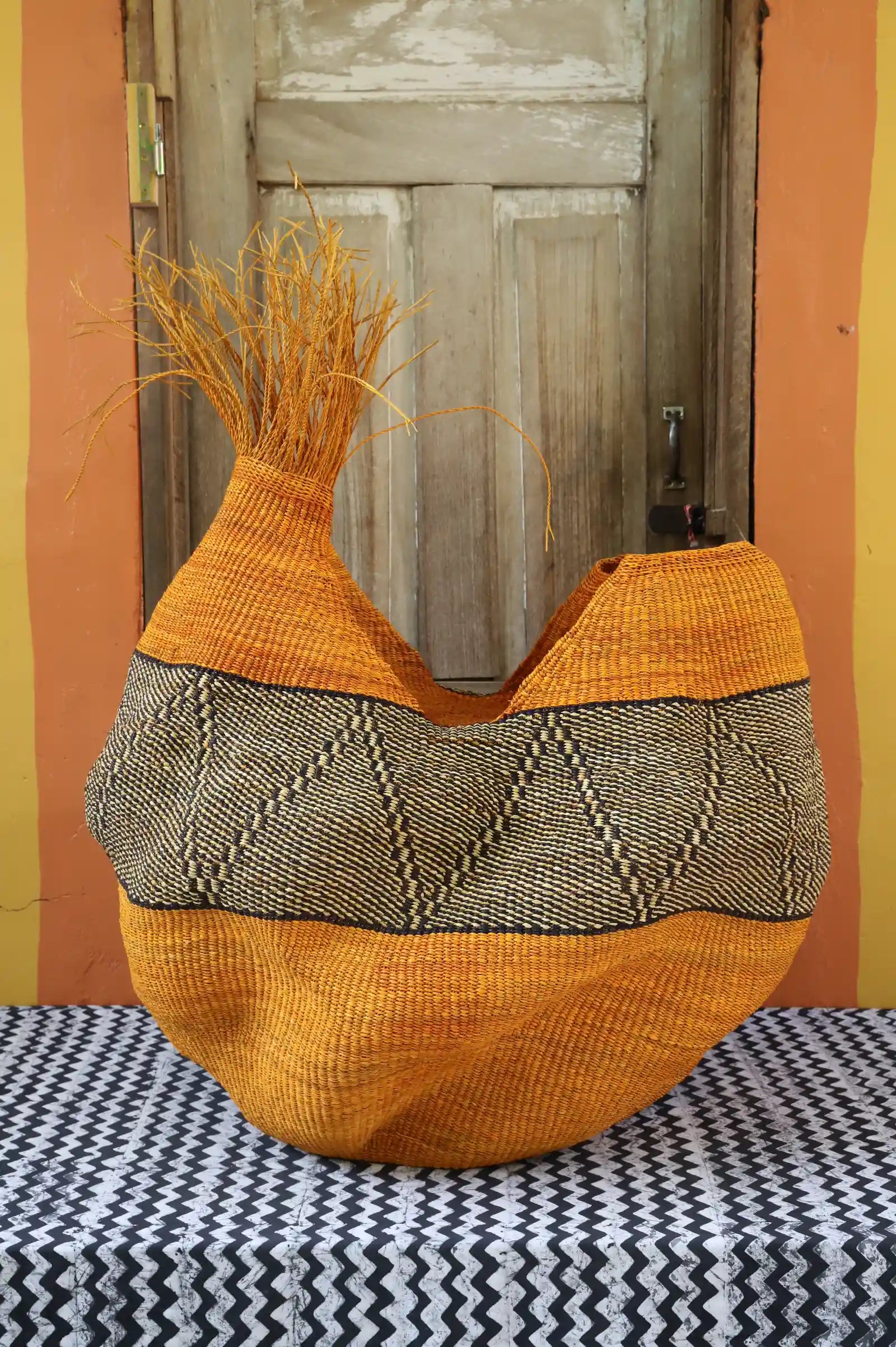 Woman and Man Art Basket by Vida Atambire