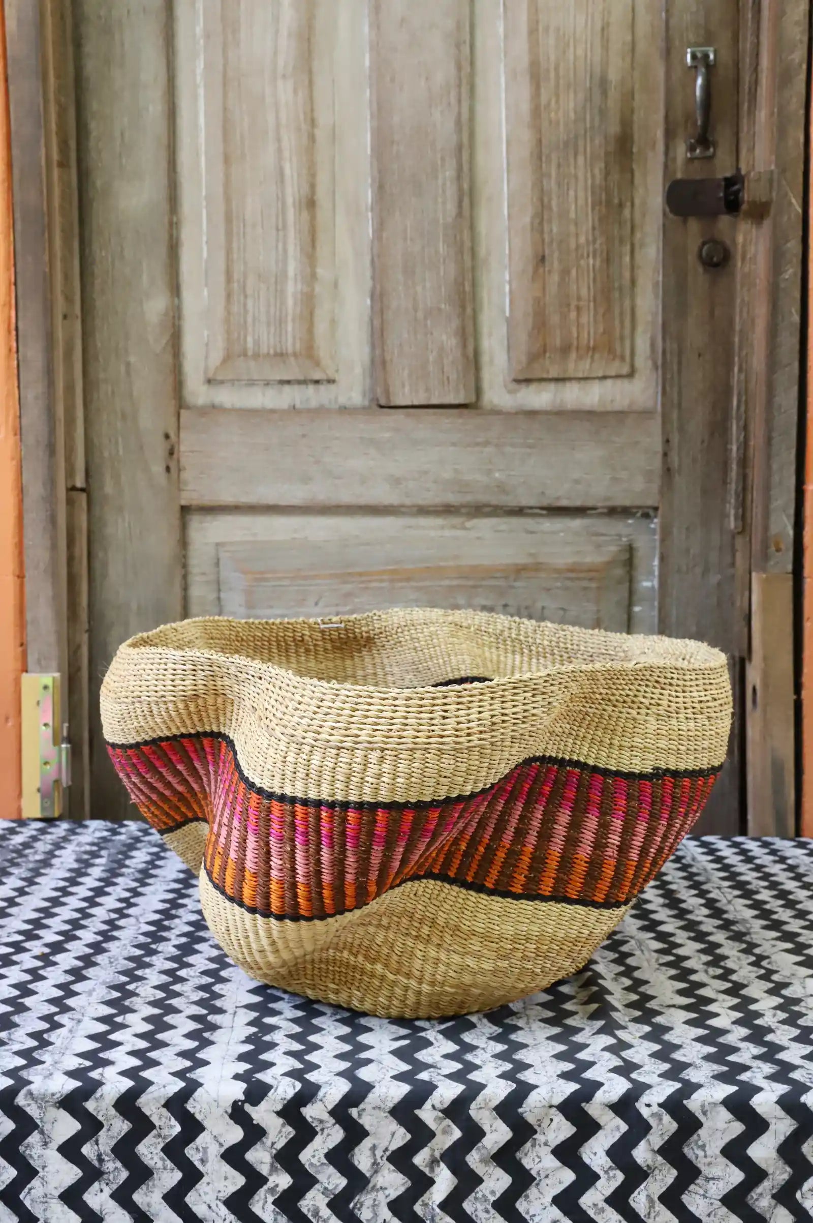 Pakurigo Wave Home  Décor Basket (Large) by Vida Akolgo