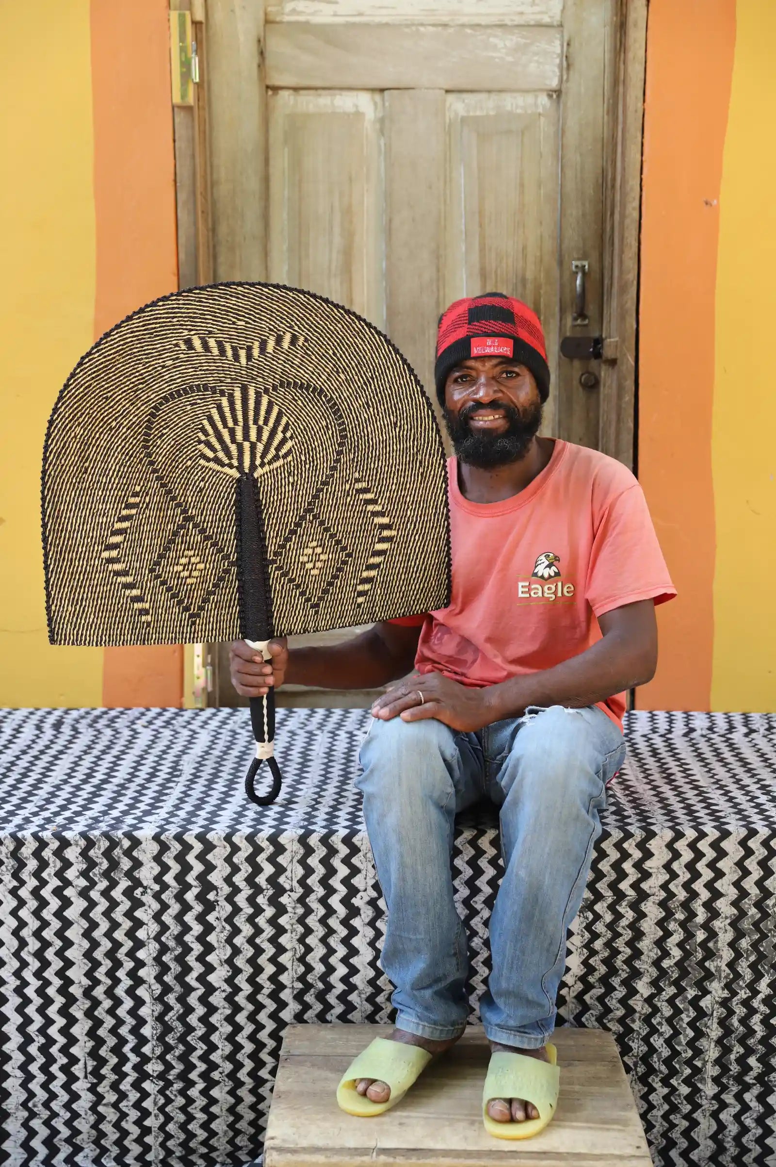 Naba Penga Wall Dècor Fan by Kwesi Apana