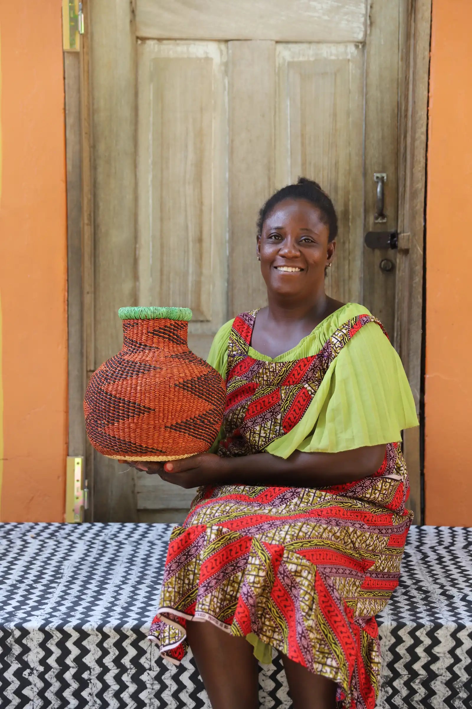 Jemima 10 Cows Dècor Basket (Tiny)  by Cynthia Anaba