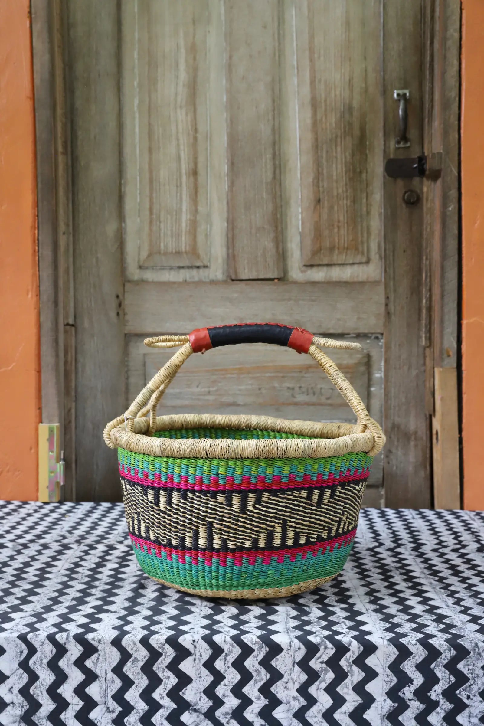 Round Shopping  Basket (Medium) by Christiana Anaba