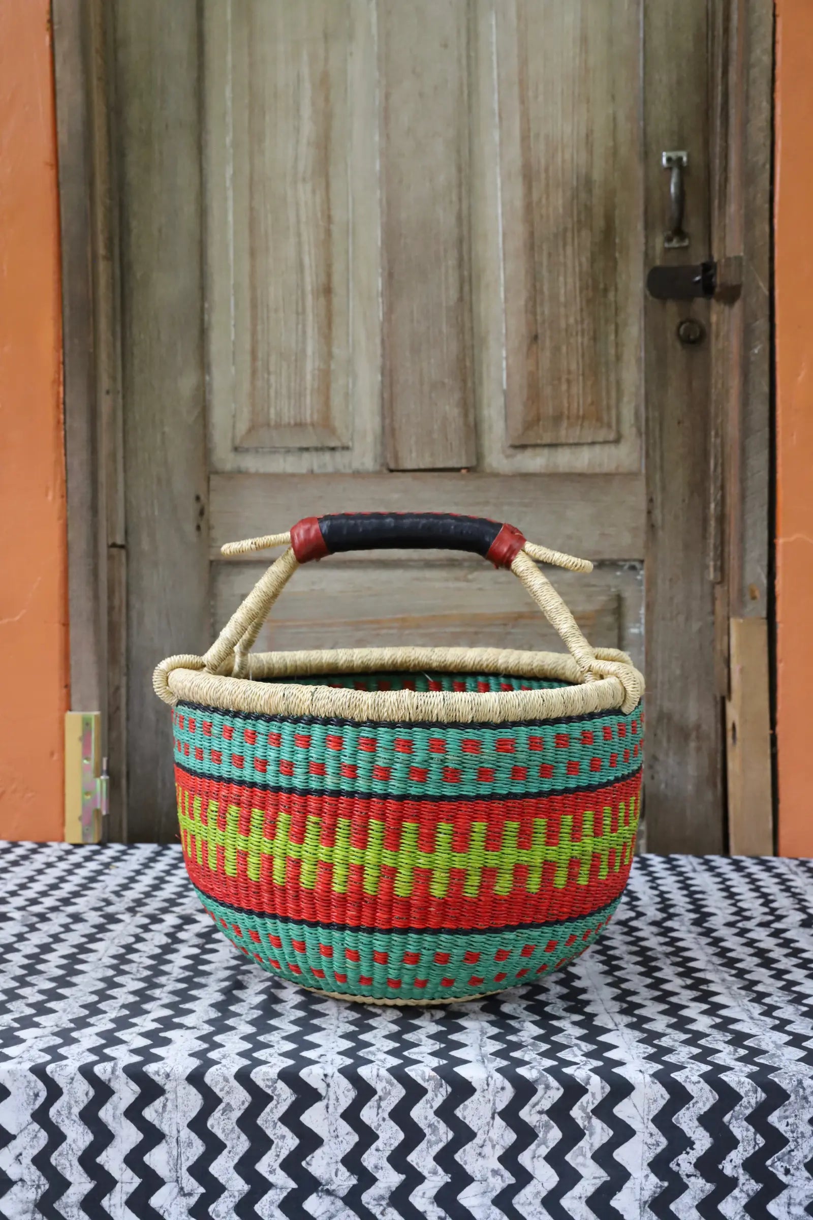 Round Shopping  Basket (Medium) by Agnes Azure