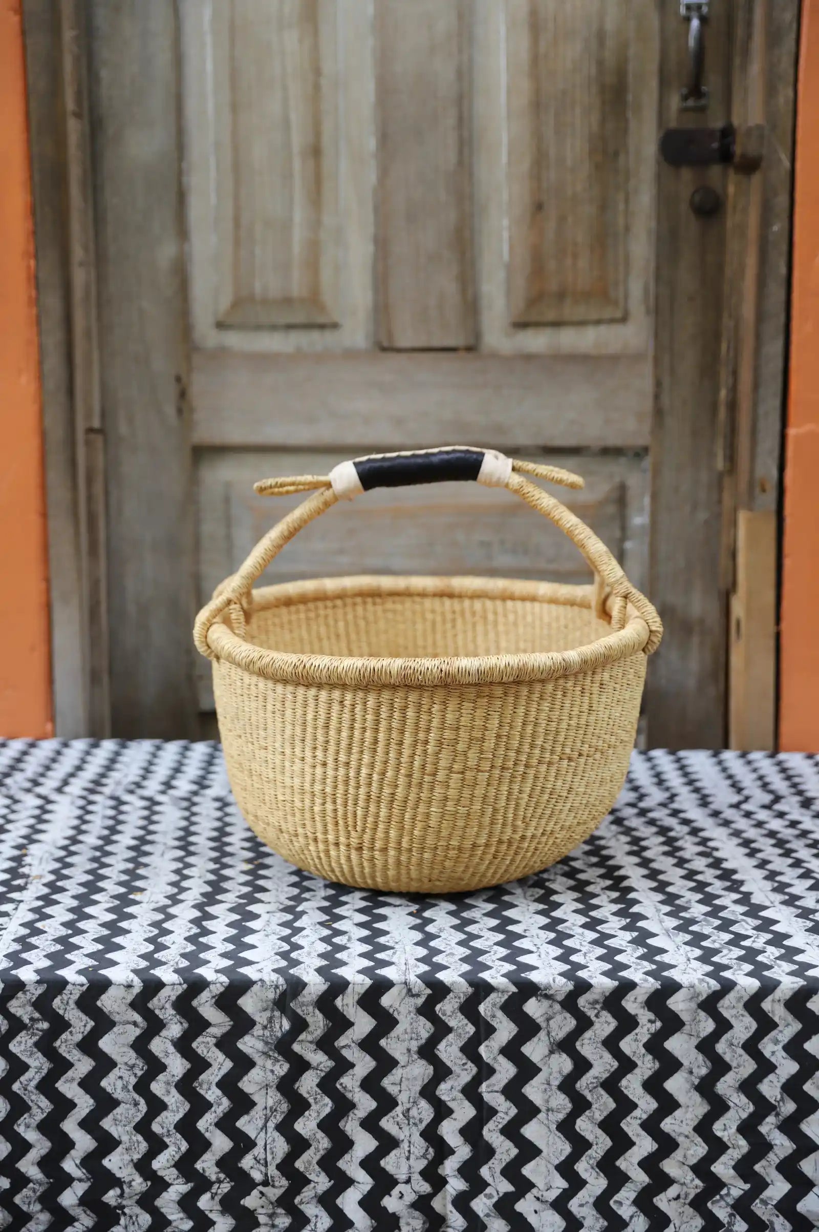 Round Shopping  Basket (Large) by Selina Apasinore