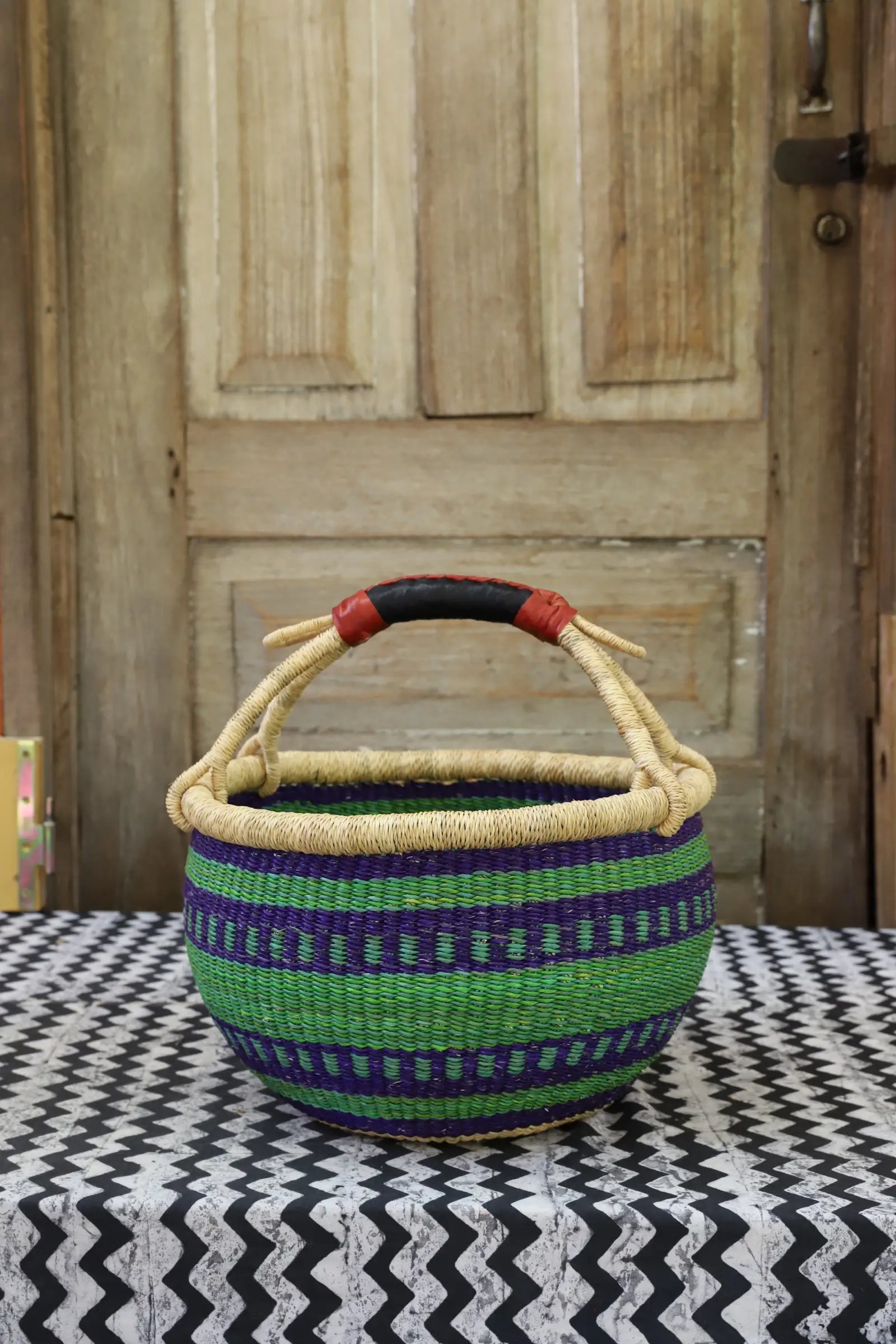 Round Shopping Basket (Small) by Azure Anamolika