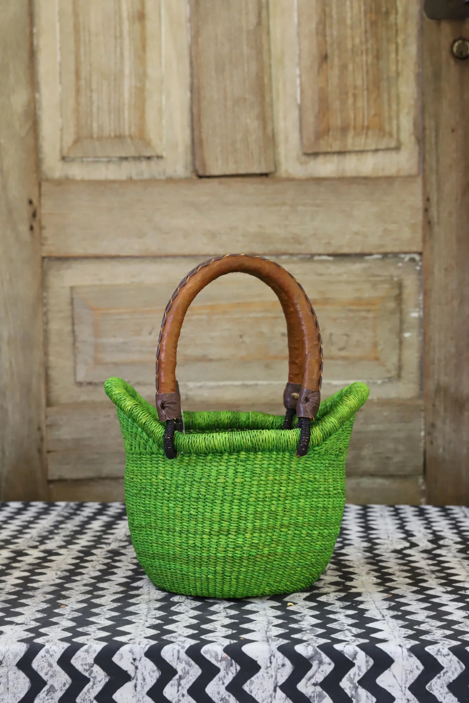 Nyariga Dip Dyed Basket (Tiny) by Faustina Abeene